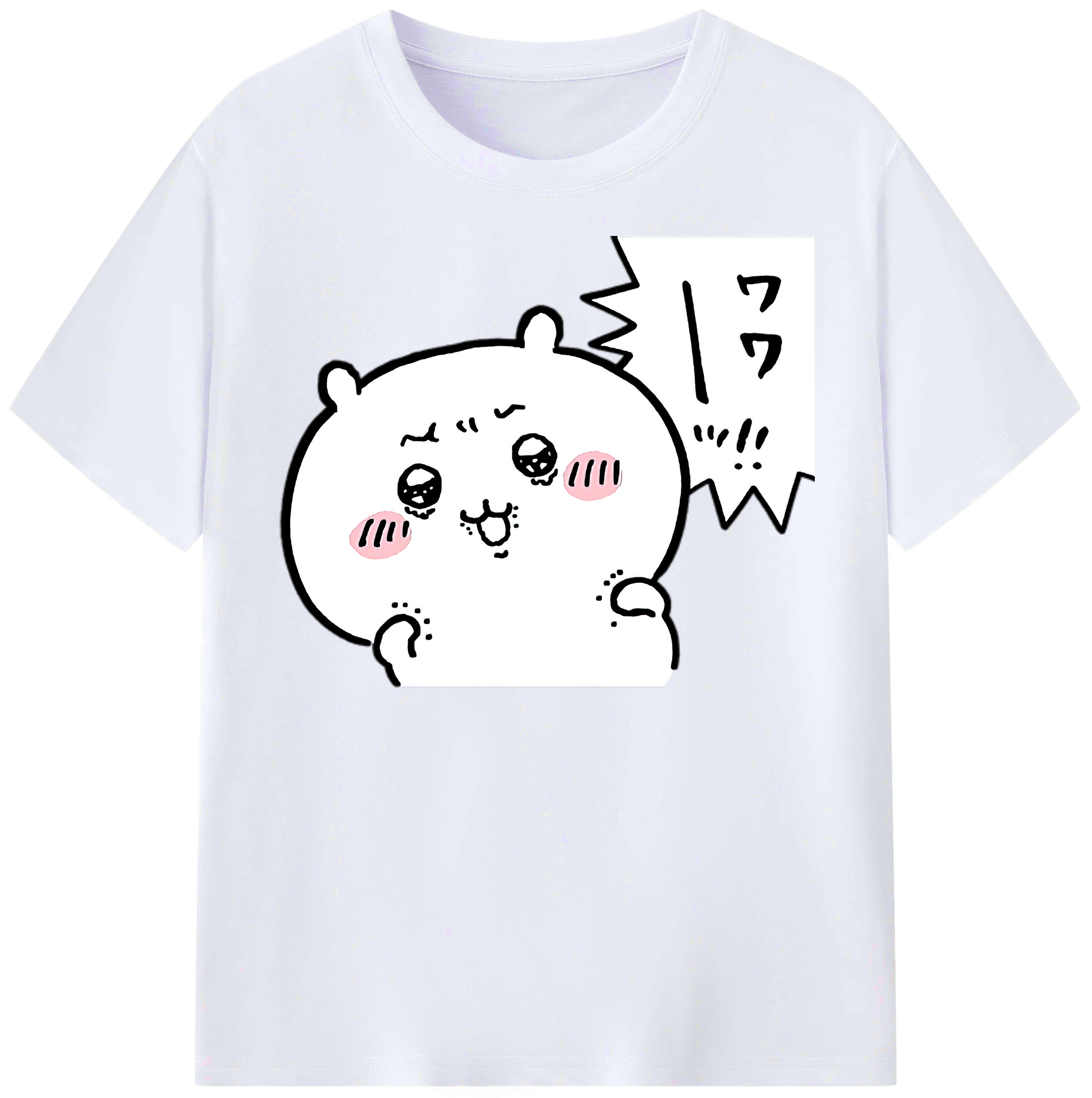 （画像用） ちいかわ ちいかわ Chii-kawa chiikawa レディースカジュアルプリントTシャツ（綿100％）