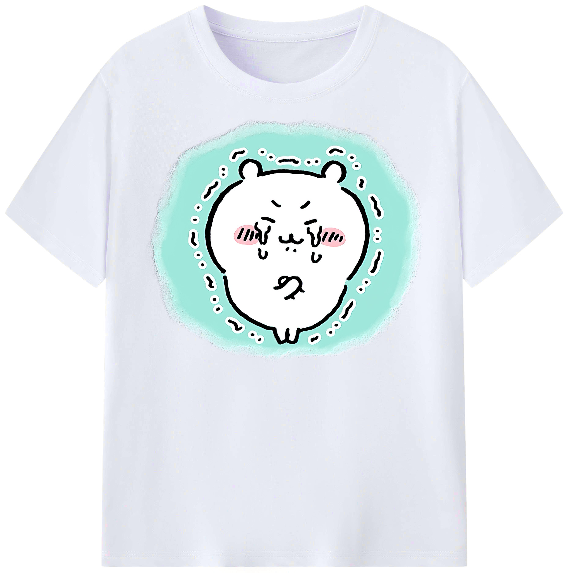 （画像用） ちいかわ ちいかわ Chii-kawa chiikawa レディースカジュアルプリントTシャツ（綿100％）