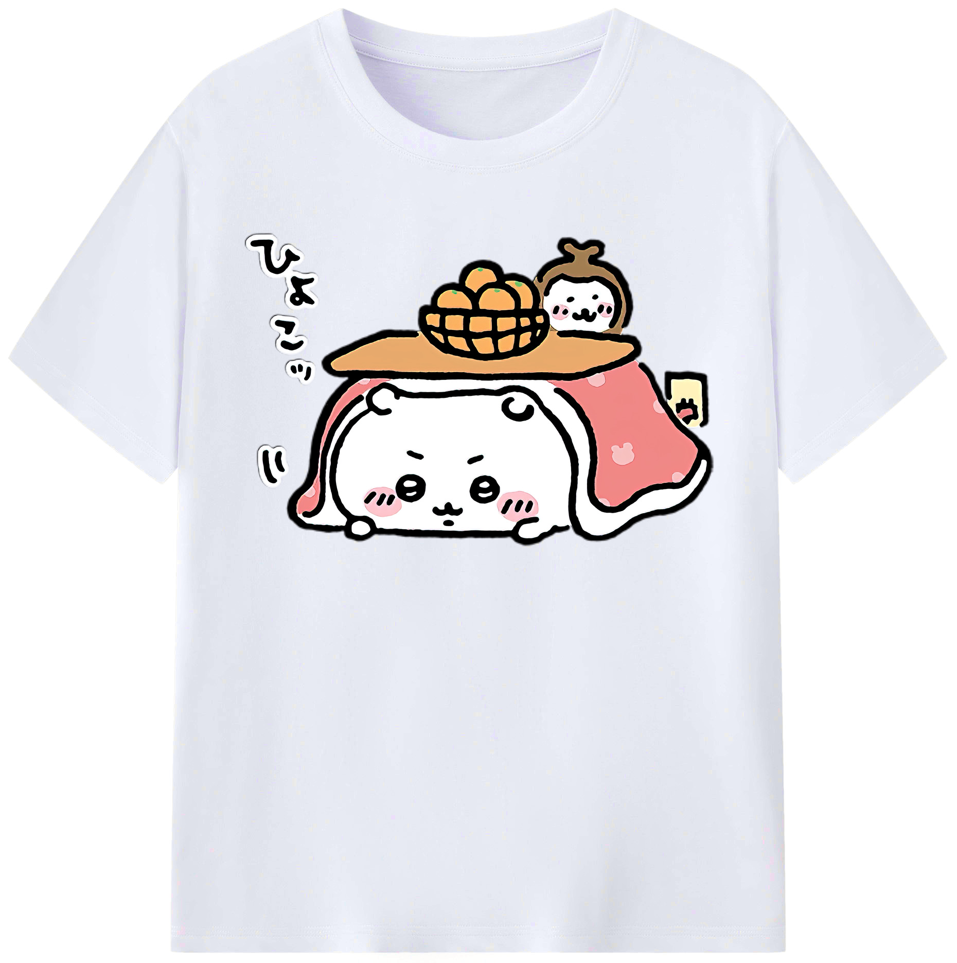 （画像用） ちいかわ ちいかわ Chii-kawa chiikawa レディースカジュアルプリントTシャツ（綿100％）