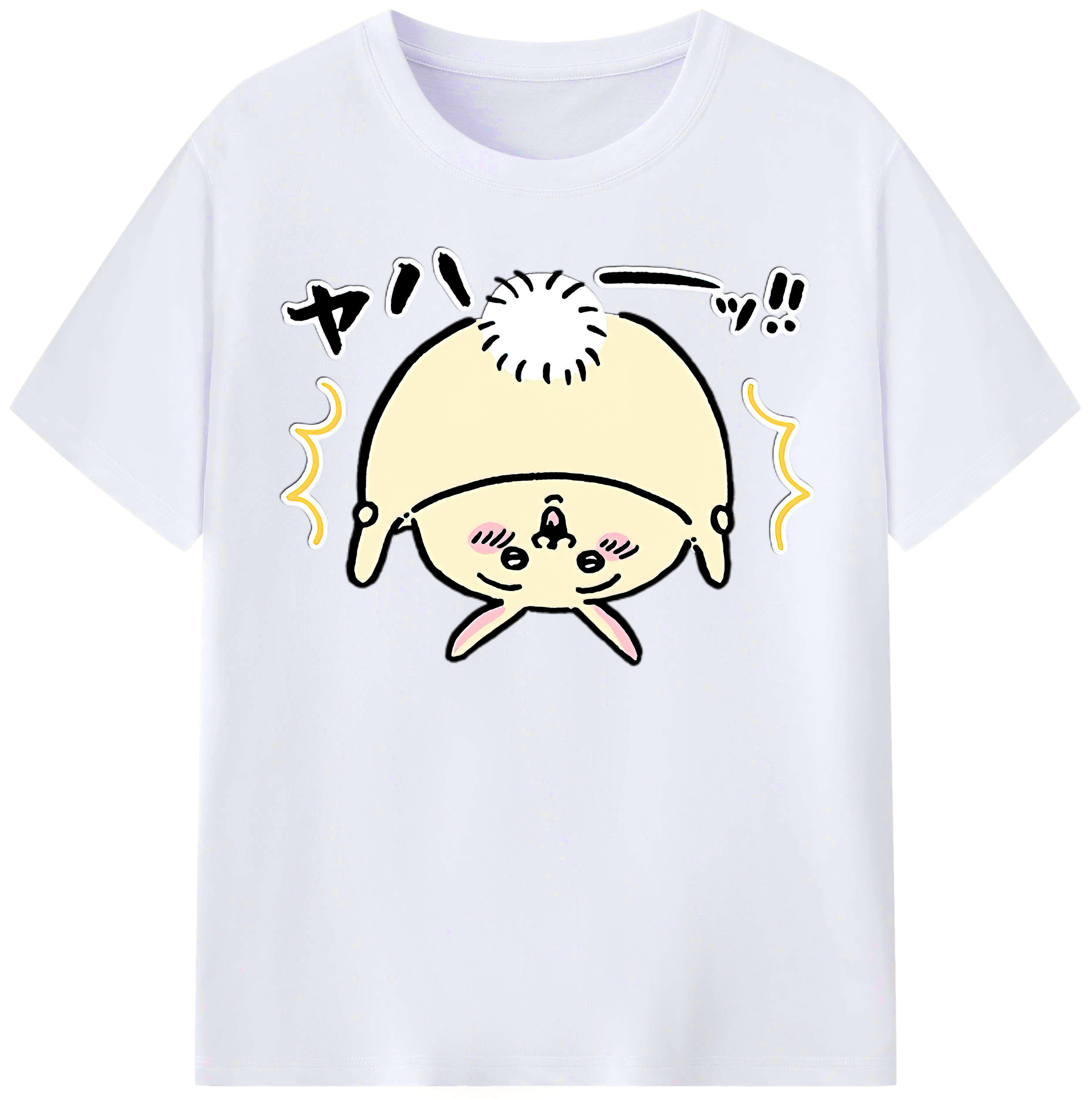 （画像用） ちいかわ うさぎ Chii-kawa usagi レディースカジュアルプリントTシャツ（綿100％）