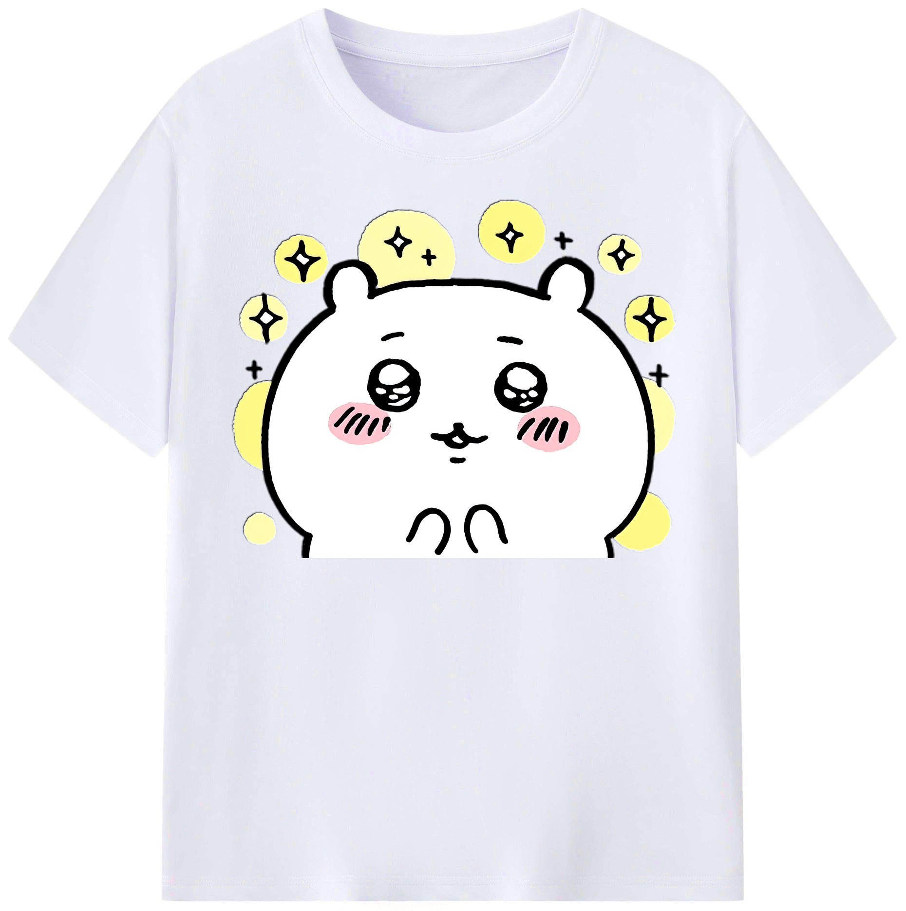 （画像用） ちいかわ ちいかわ Chii-kawa chiikawa レディースカジュアルプリントTシャツ（綿100％）