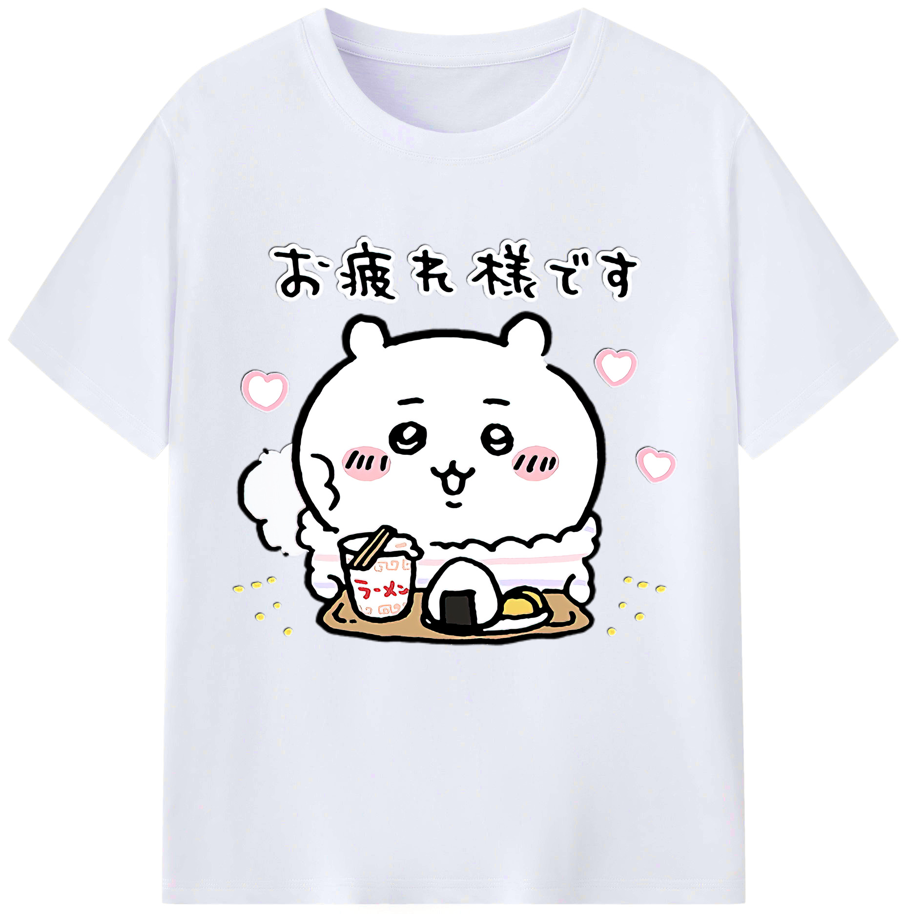 （画像用） ちいかわ ちいかわ Chii-kawa chiikawa レディースカジュアルプリントTシャツ（綿100％）