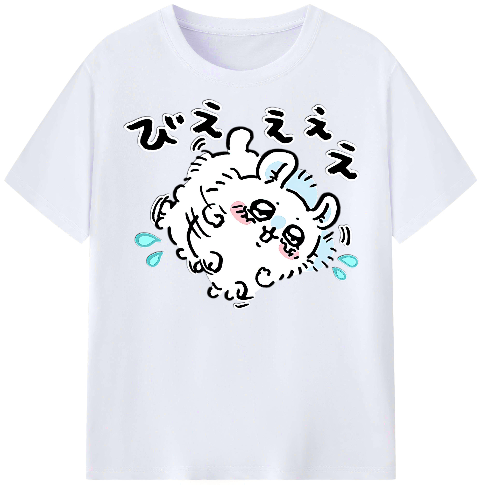 （画像用） ちいかわ モモンガ Chii-kawa Momonga レディースカジュアルプリントTシャツ（綿100％）
