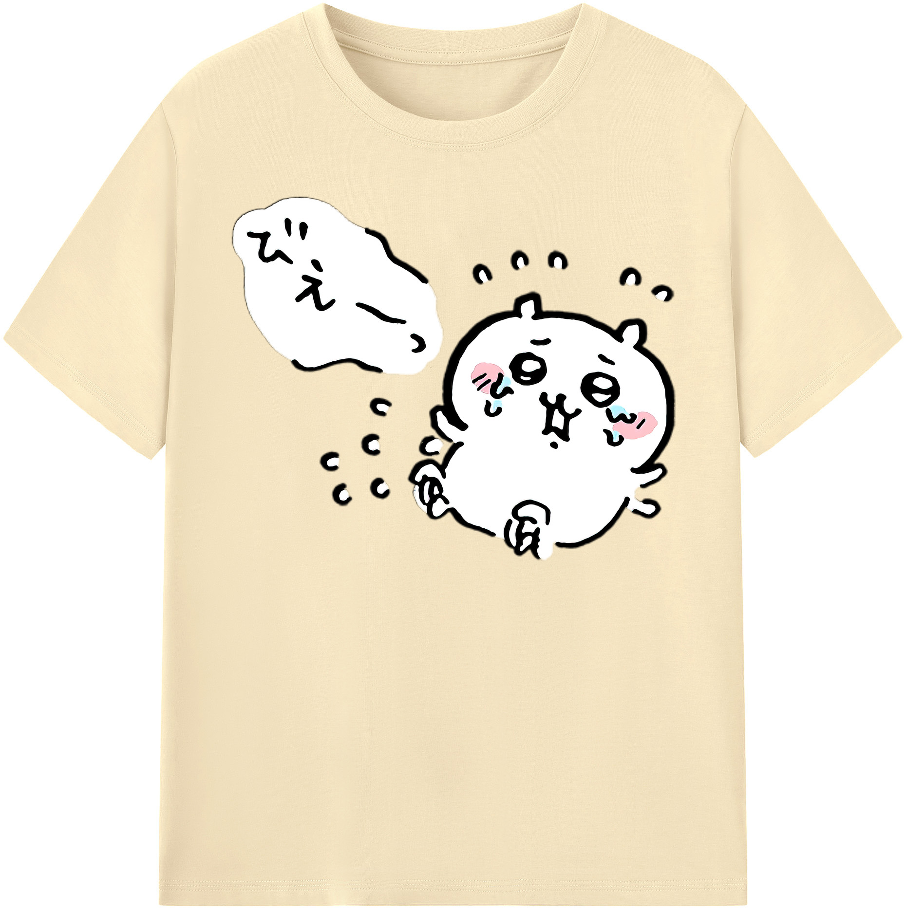（画像用） ちいかわ ちいかわ Chii-kawa chiikawa 綿100％半袖Tシャツ（フロントプリント）