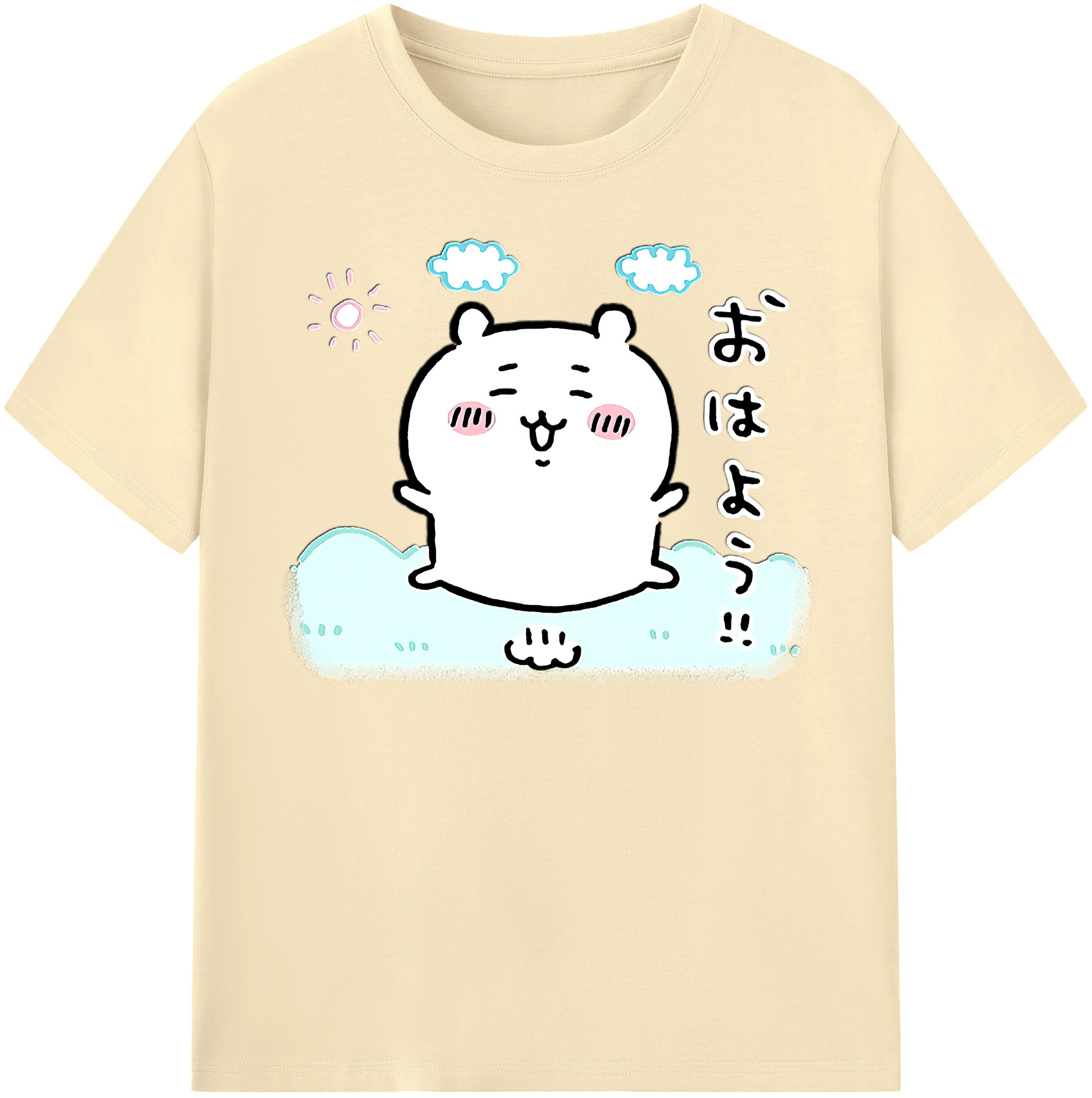 （画像用） ちいかわ ちいかわ Chii-kawa chiikawa 綿100％半袖Tシャツ（フロントプリント）