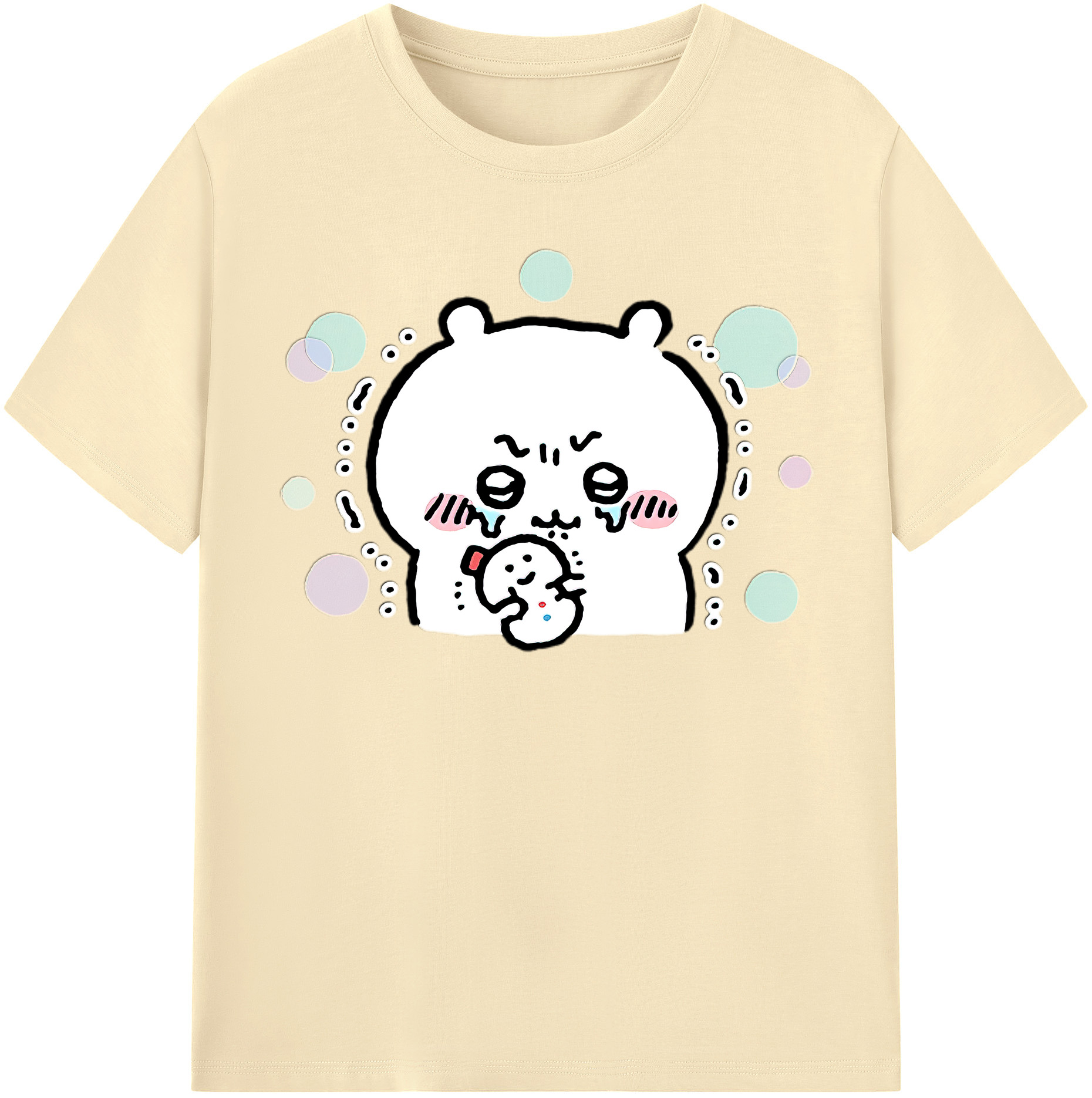 （画像用） ちいかわ ちいかわ Chii-kawa chiikawa 綿100％半袖Tシャツ（フロントプリント）