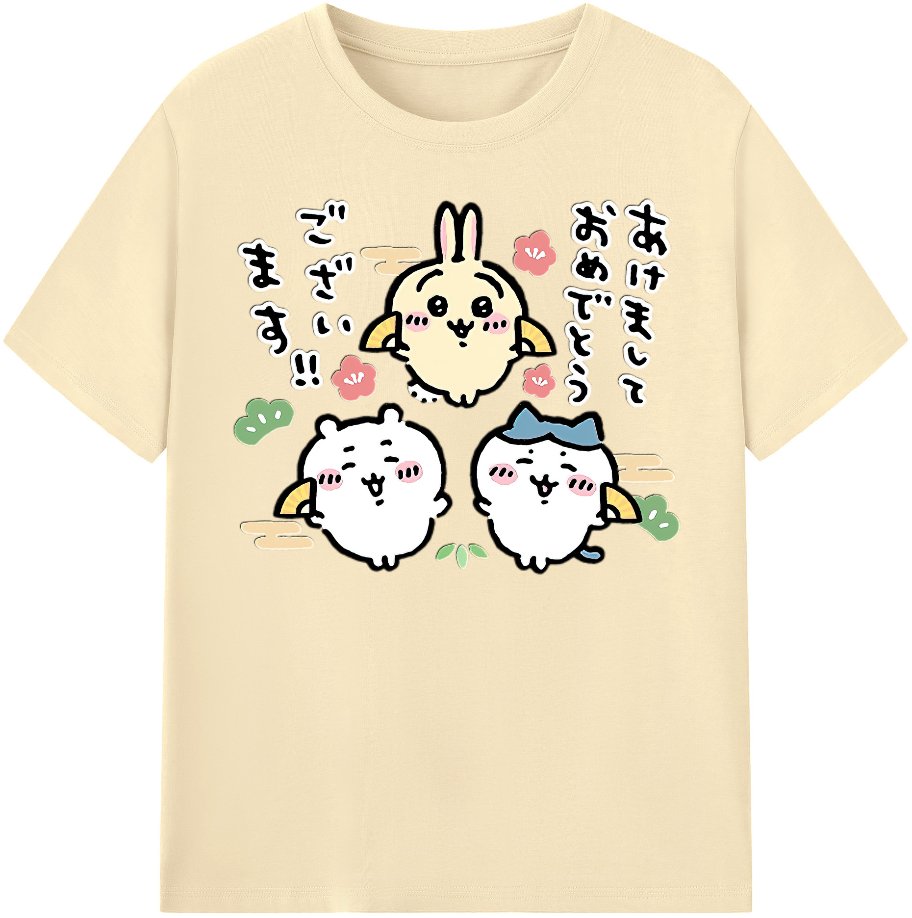 （画像用） ちいかわ ちいかわ Chii-kawa chiikawa 綿100％半袖Tシャツ（フロントプリント）
