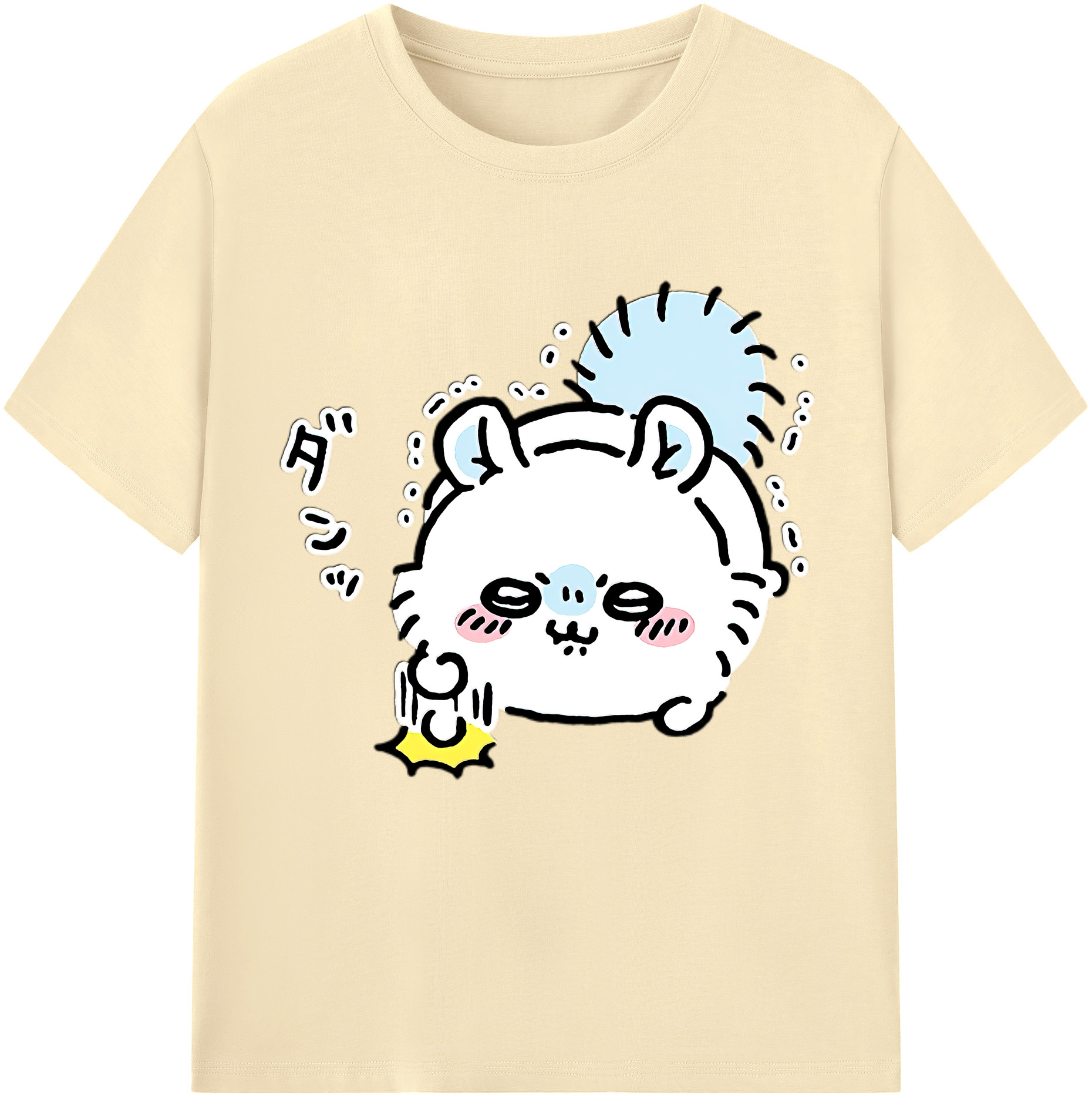 （画像用） ちいかわ モモンガ Chii-kawa Momonga 綿100％半袖Tシャツ（フロントプリント）