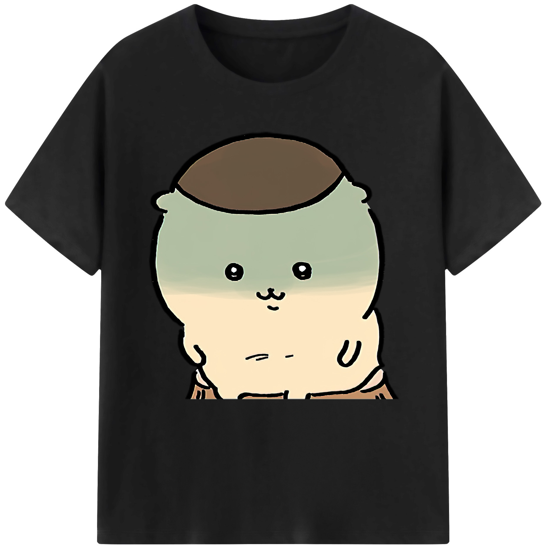 （画像用） ちいかわ くりまんじゅう Chii-kawa kuri manjū 綿100％半袖Tシャツ（フロントプリント）