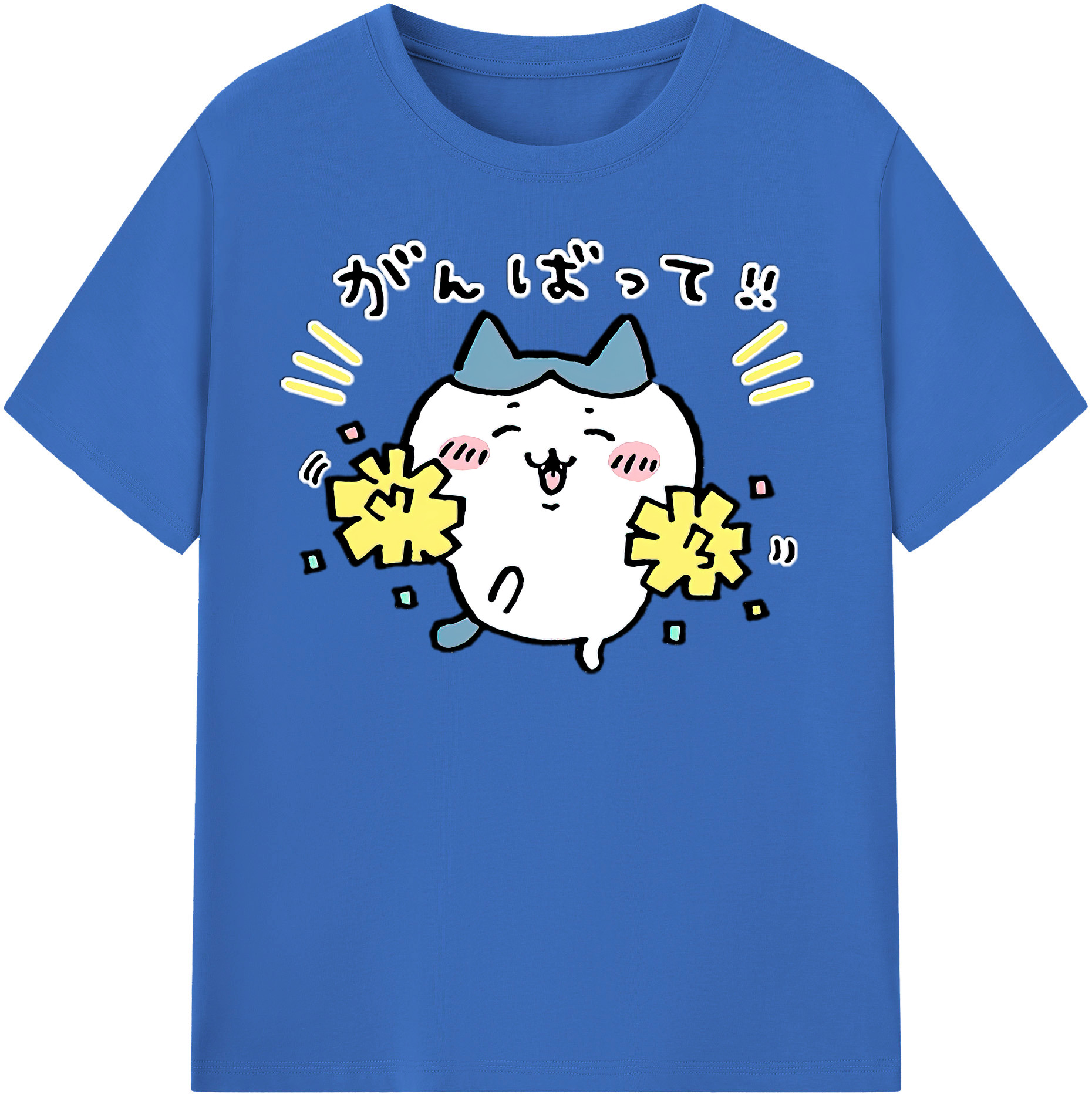 （画像用） ちいかわ ハチワレ Chii-kawa hachiware 綿100％半袖Tシャツ（フロントプリント）