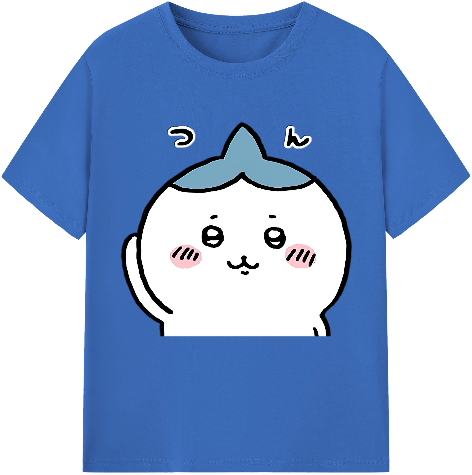 （画像用） ちいかわ ハチワレ Chii-kawa hachiware 綿100％半袖Tシャツ（フロントプリント）