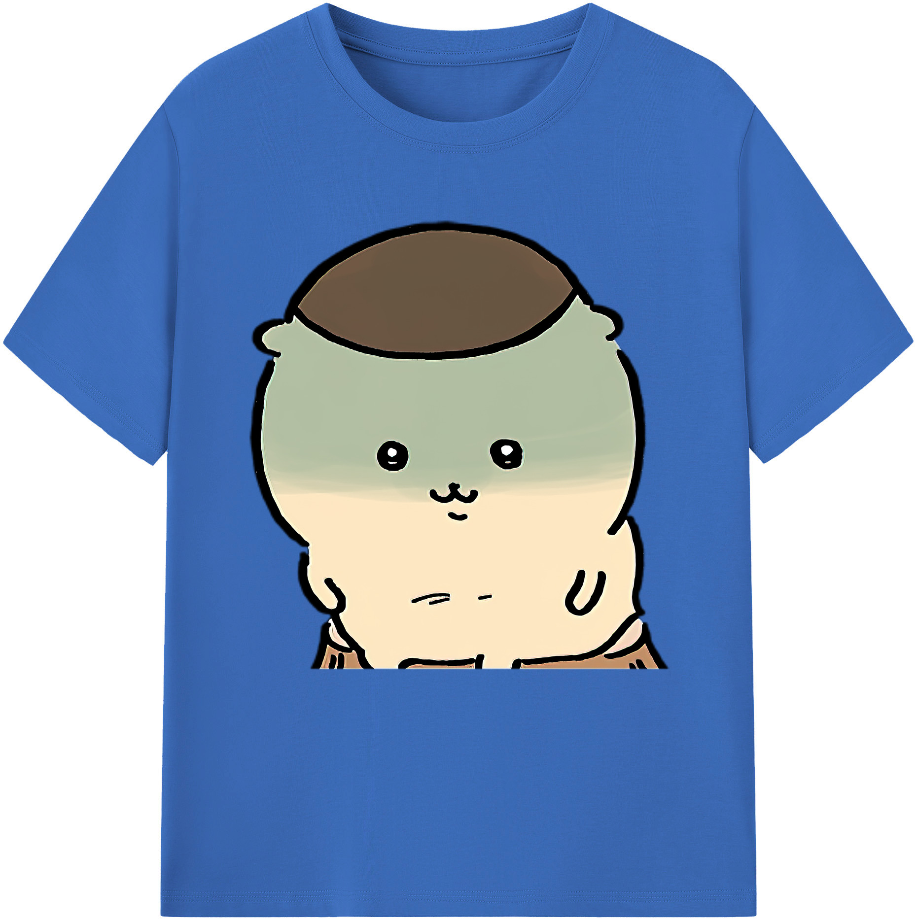 （画像用） ちいかわ くりまんじゅう Chii-kawa kuri manjū 綿100％半袖Tシャツ（フロントプリント）