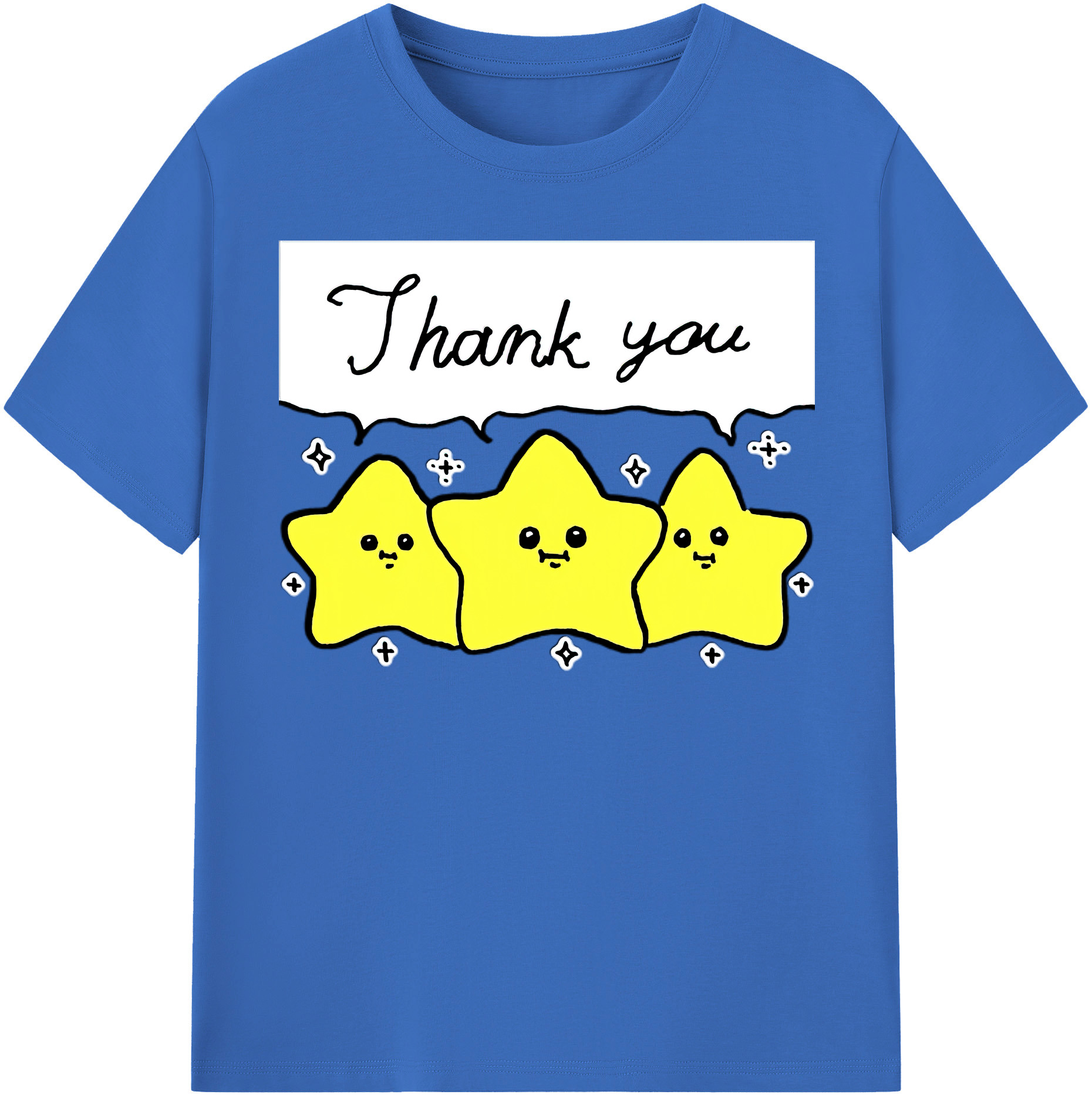 （画像用） ちいかわ 流れ星 Chii-kawa Shooting star 綿100％半袖Tシャツ（フロントプリント）