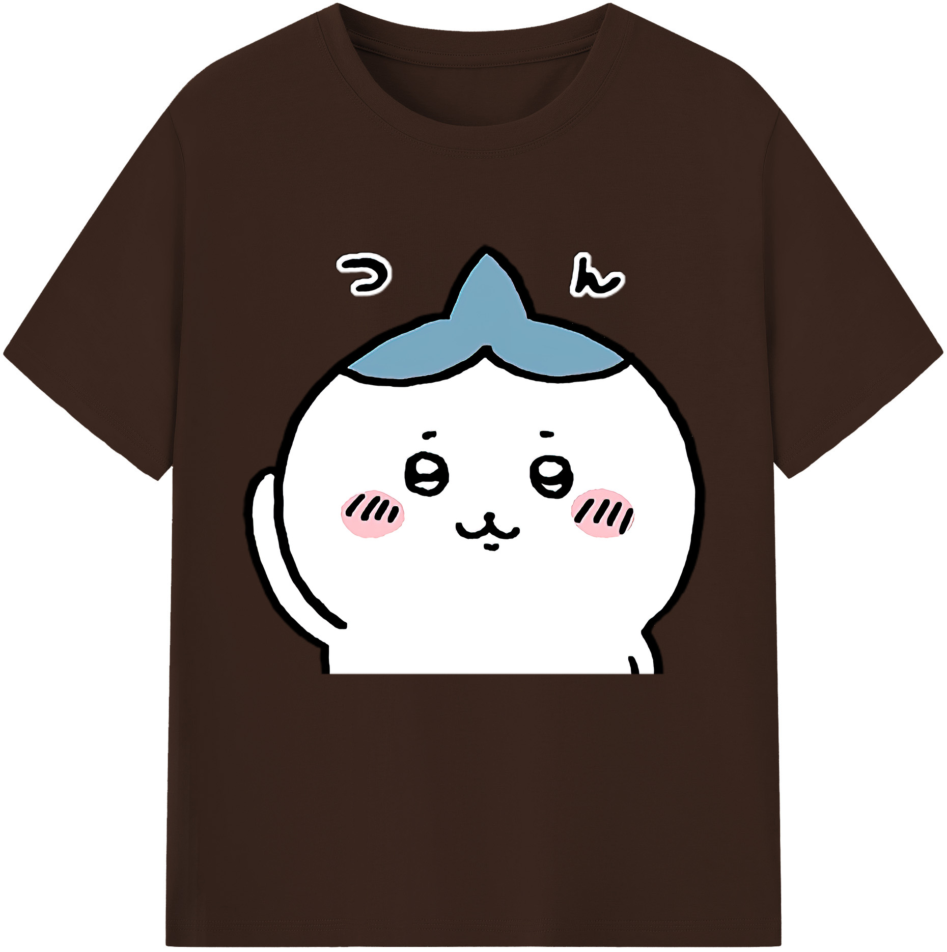 （画像用） ちいかわ ハチワレ Chii-kawa hachiware 綿100％半袖Tシャツ（フロントプリント）