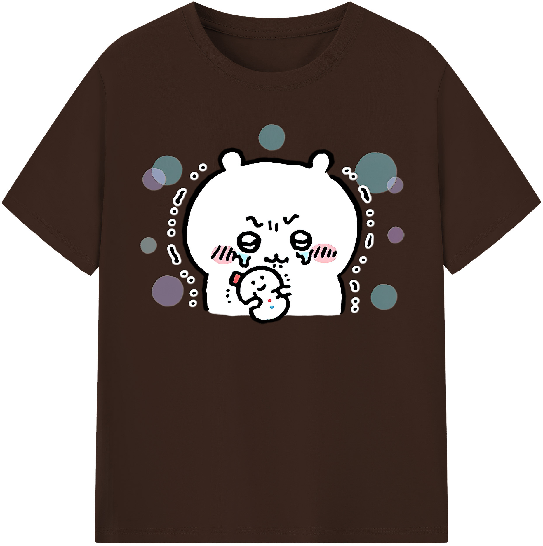 （画像用） ちいかわ ちいかわ Chii-kawa chiikawa 綿100％半袖Tシャツ（フロントプリント）