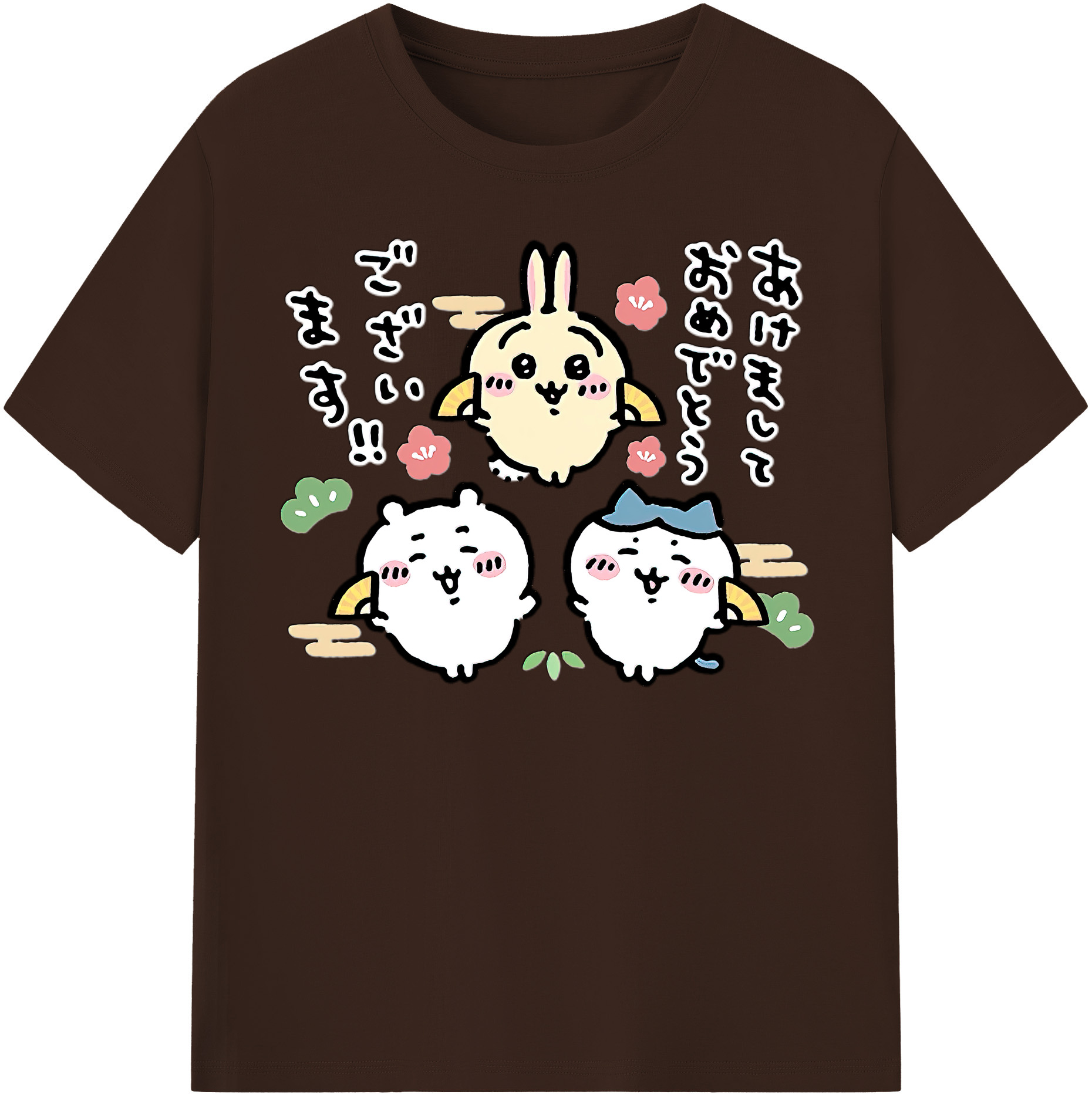 （画像用） ちいかわ ちいかわ Chii-kawa chiikawa 綿100％半袖Tシャツ（フロントプリント）