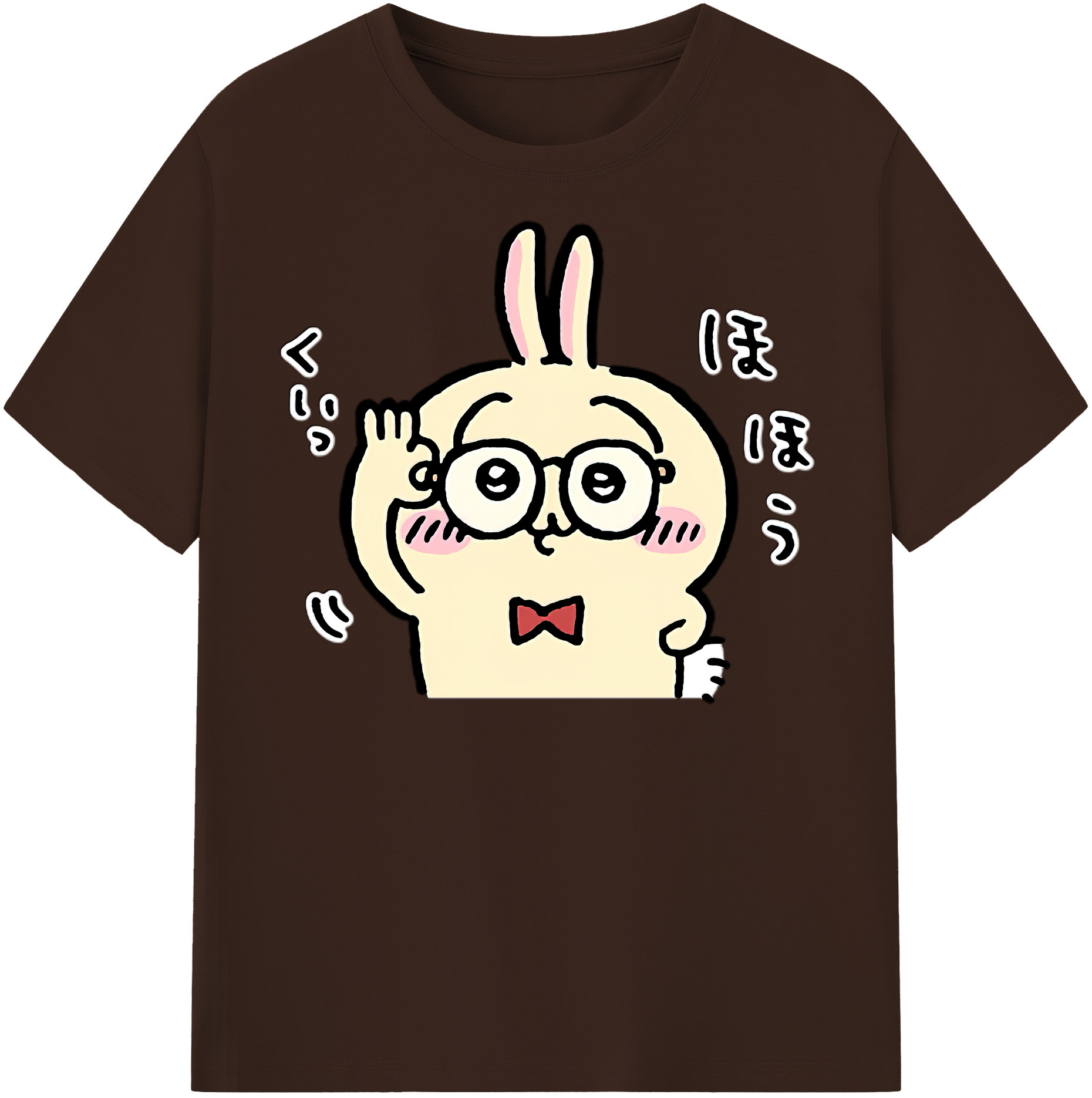 （画像用） ちいかわ うさぎ Chii-kawa usagi 綿100％半袖Tシャツ（フロントプリント）