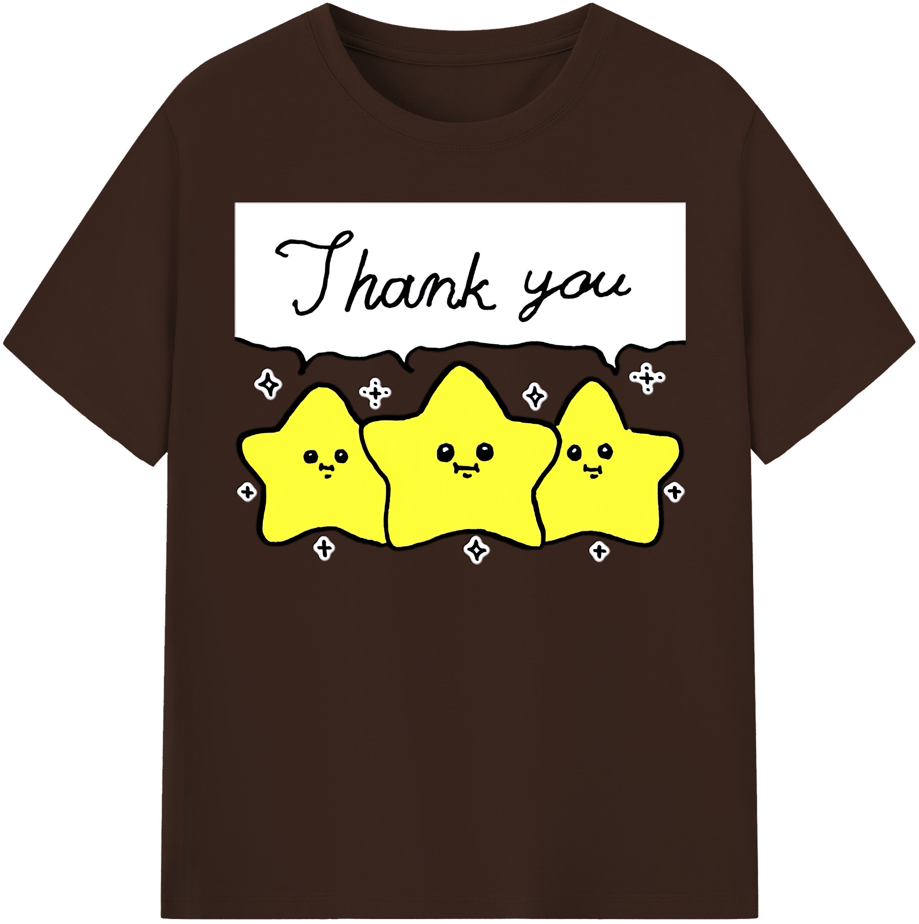 （画像用） ちいかわ 流れ星 Chii-kawa Shooting star 綿100％半袖Tシャツ（フロントプリント）