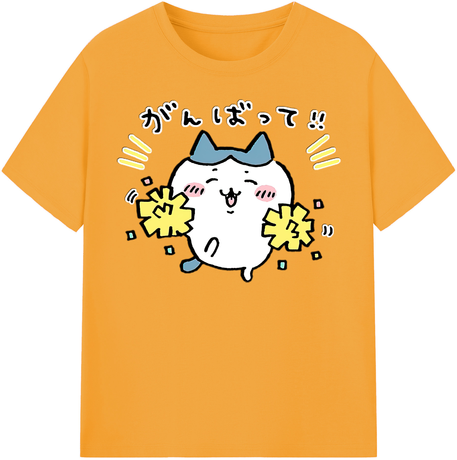 （画像用） ちいかわ ハチワレ Chii-kawa hachiware 綿100％半袖Tシャツ（フロントプリント）