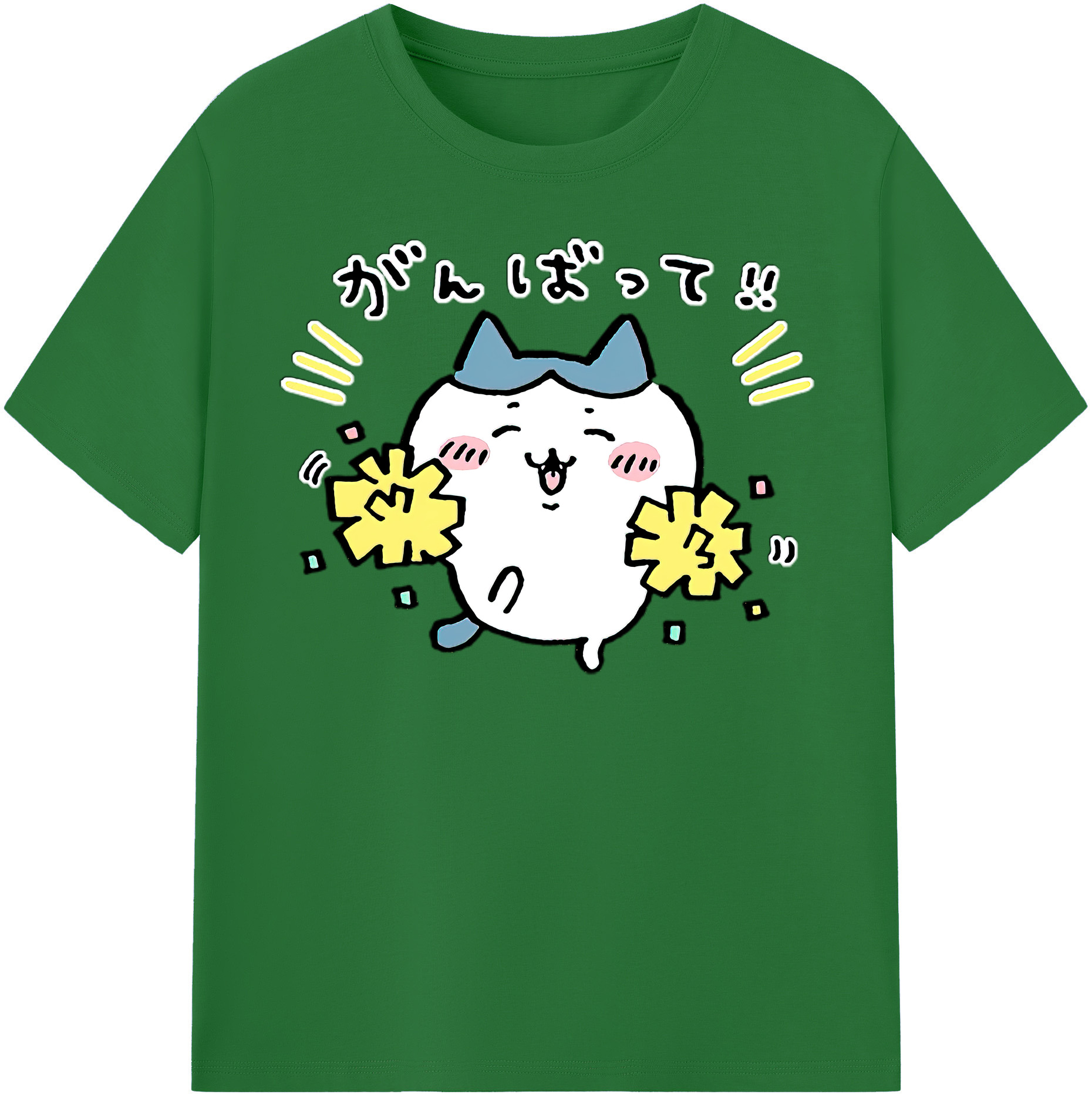 （画像用） ちいかわ ハチワレ Chii-kawa hachiware 綿100％半袖Tシャツ（フロントプリント）