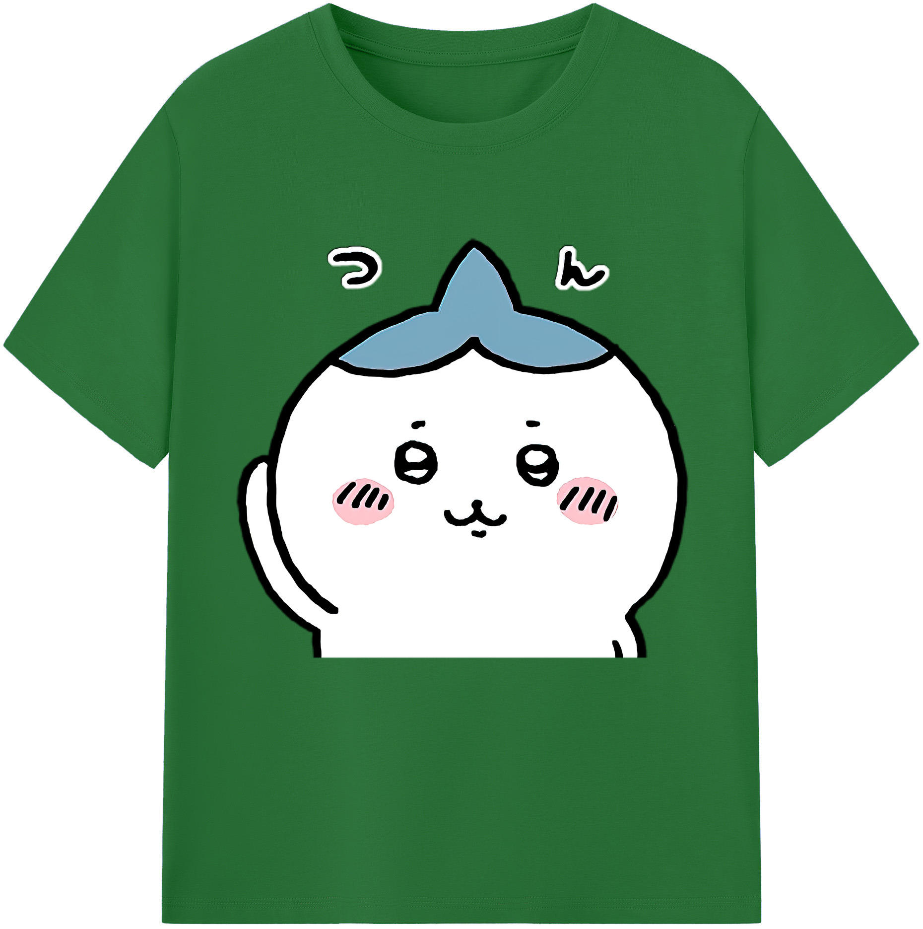 （画像用） ちいかわ ハチワレ Chii-kawa hachiware 綿100％半袖Tシャツ（フロントプリント）