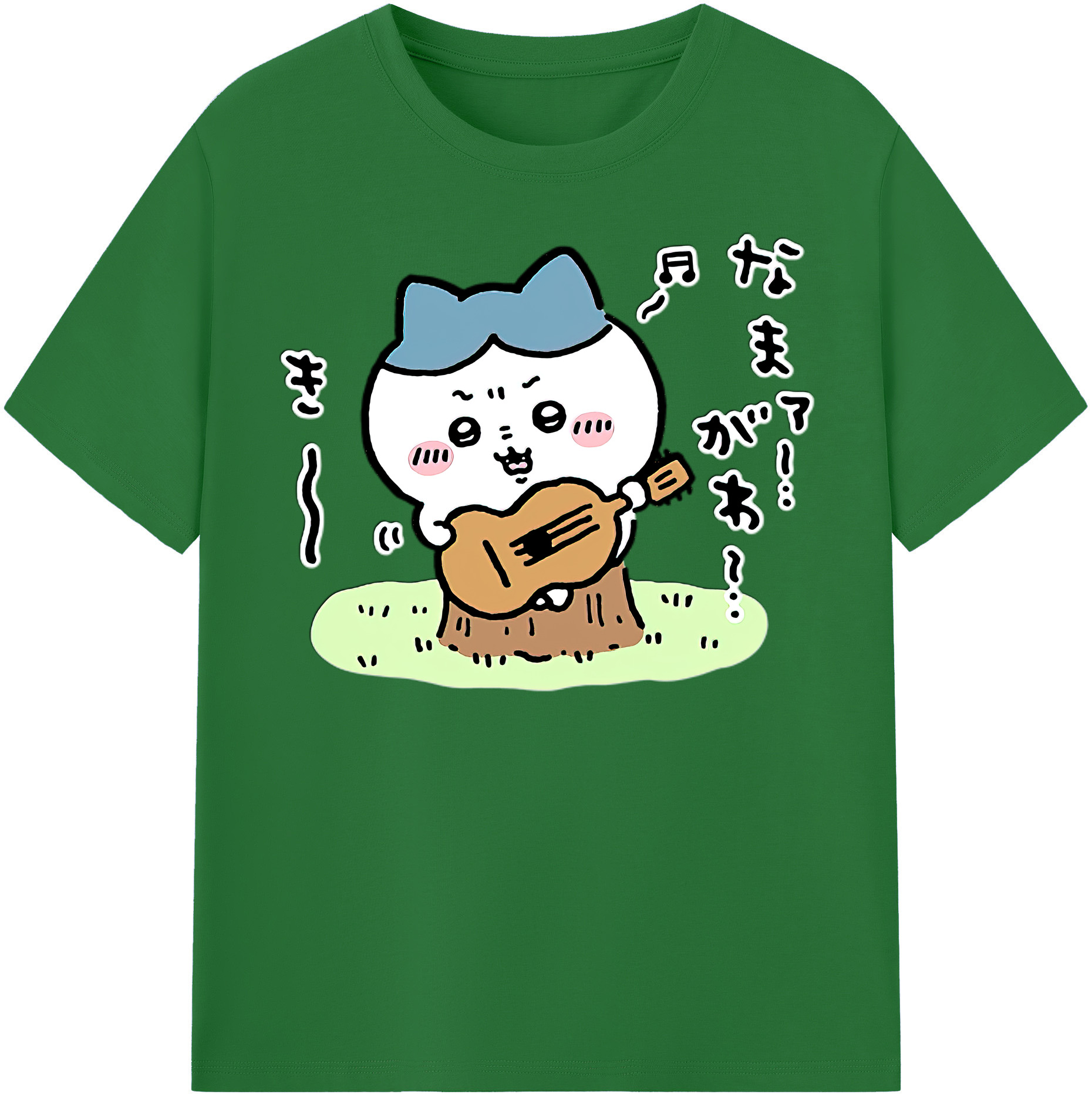 （画像用） ちいかわ ハチワレ Chii-kawa hachiware 綿100％半袖Tシャツ（フロントプリント）