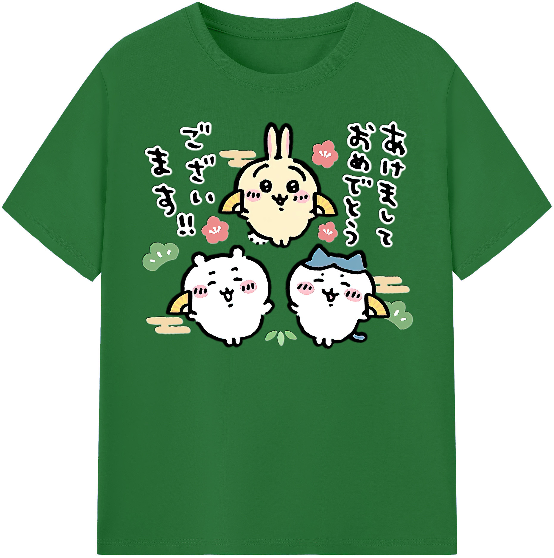 （画像用） ちいかわ ちいかわ Chii-kawa chiikawa 綿100％半袖Tシャツ（フロントプリント）