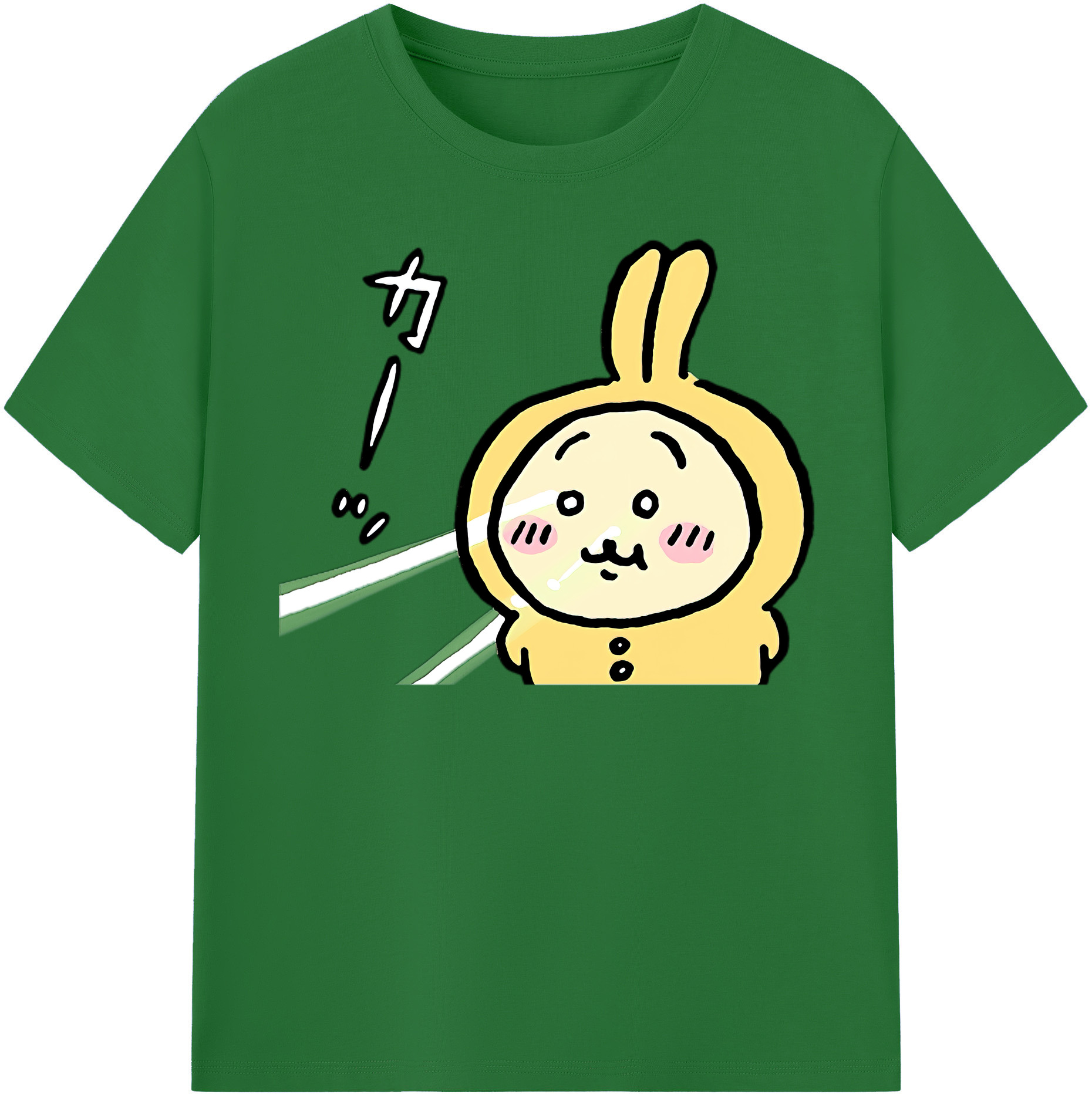 （画像用） ちいかわ うさぎ Chii-kawa usagi 綿100％半袖Tシャツ（フロントプリント）