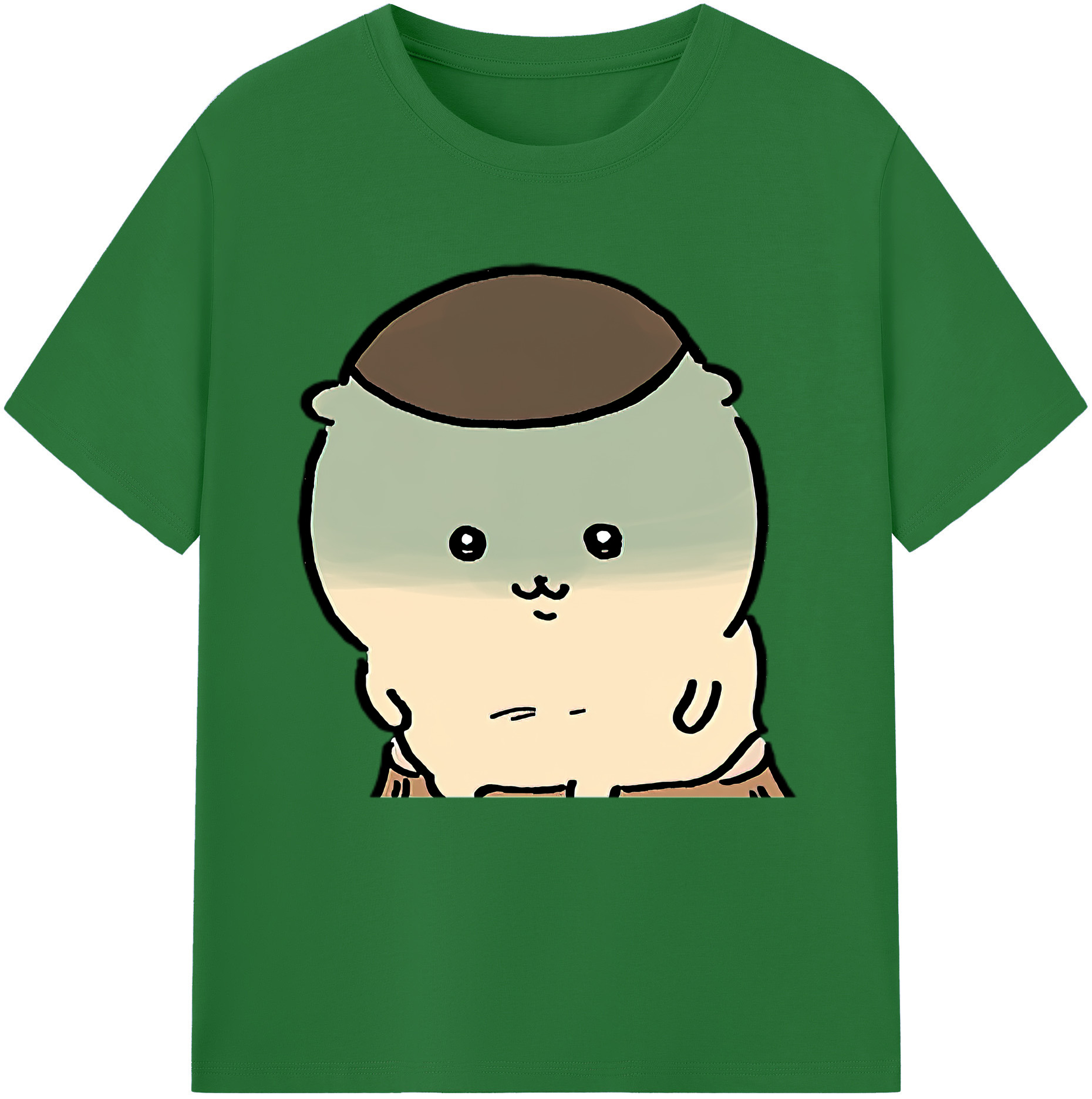 （画像用） ちいかわ くりまんじゅう Chii-kawa kuri manjū 綿100％半袖Tシャツ（フロントプリント）