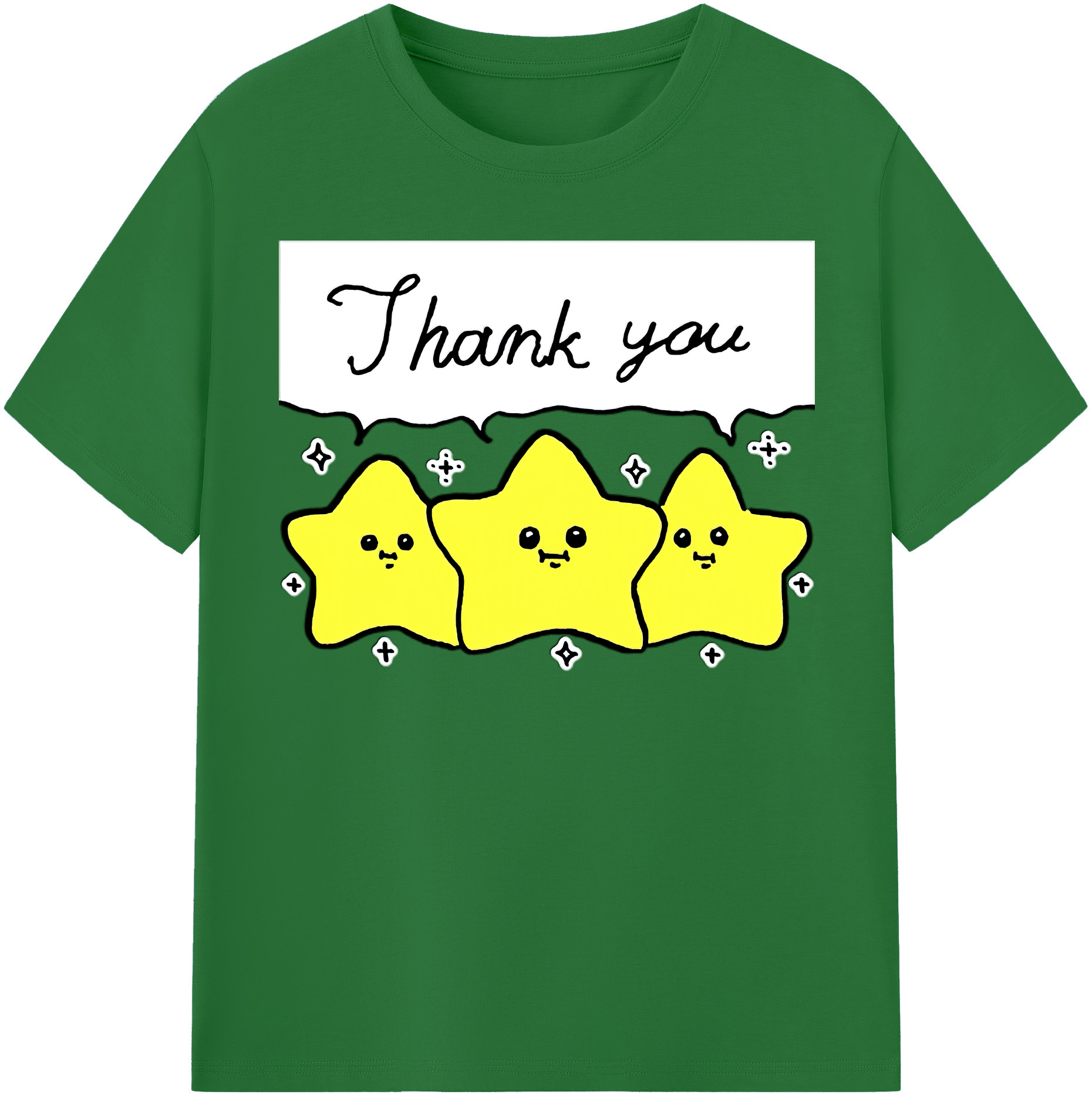 （画像用） ちいかわ 流れ星 Chii-kawa Shooting star 綿100％半袖Tシャツ（フロントプリント）