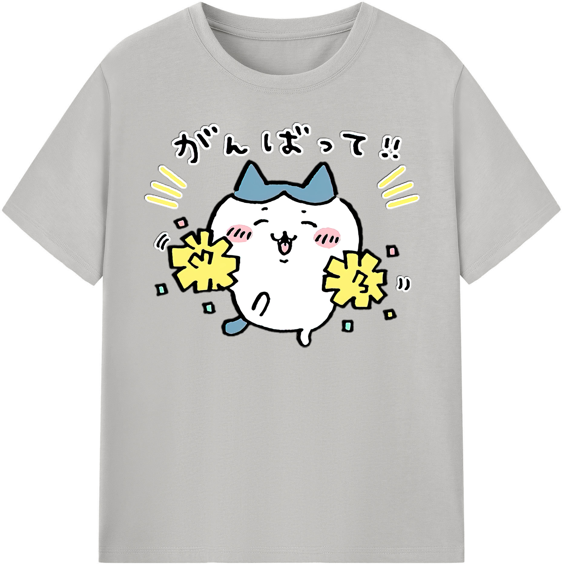 （画像用） ちいかわ ハチワレ Chii-kawa hachiware 綿100％半袖Tシャツ（フロントプリント）