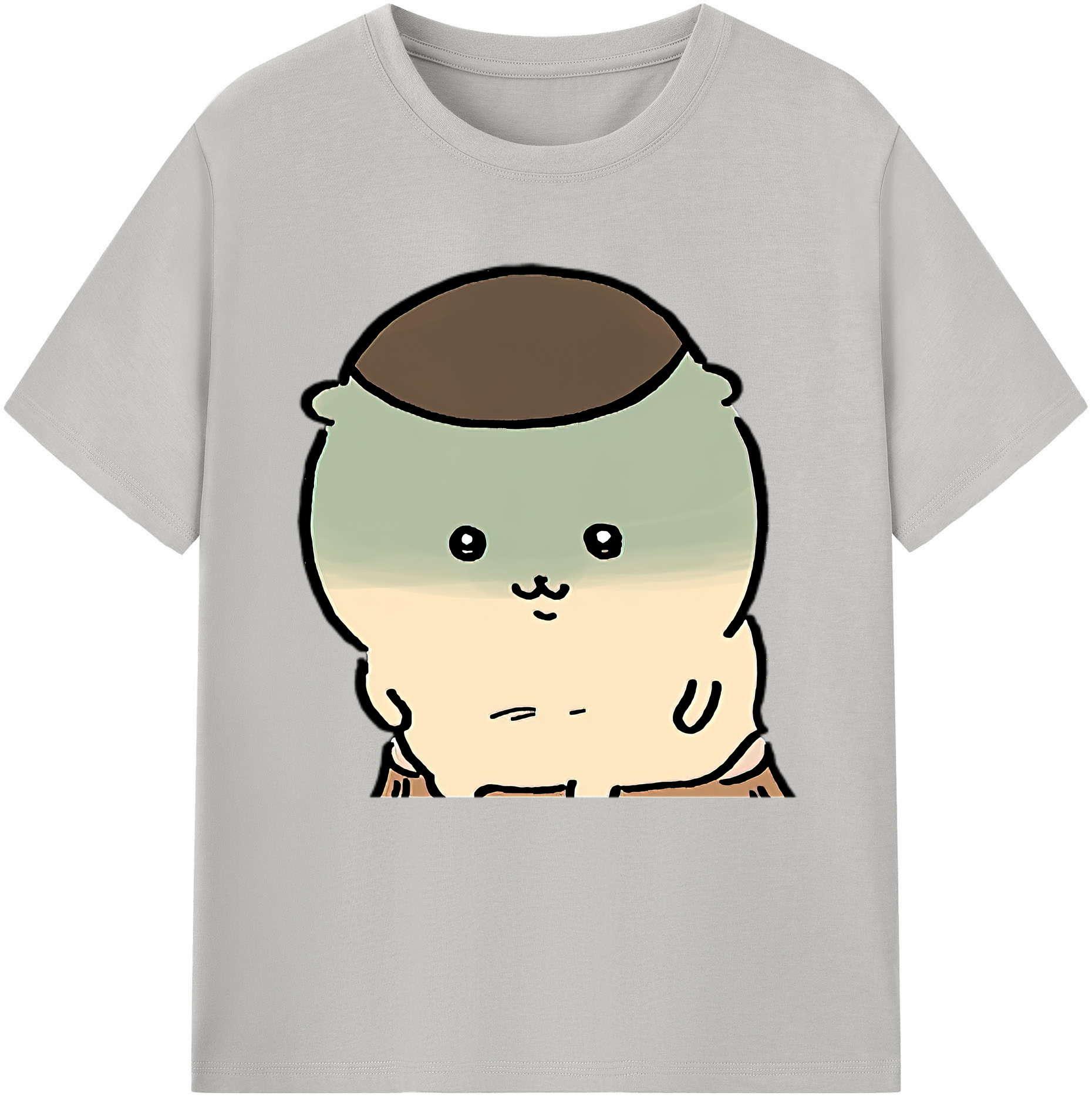 （画像用） ちいかわ くりまんじゅう Chii-kawa kuri manjū 綿100％半袖Tシャツ（フロントプリント）