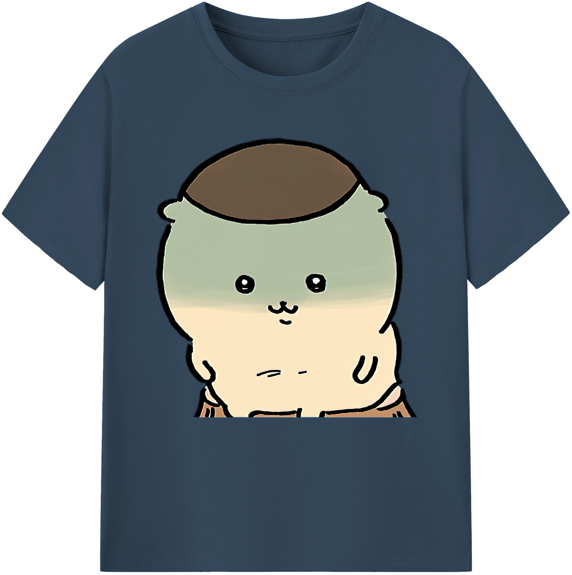 （画像用） ちいかわ くりまんじゅう Chii-kawa kuri manjū 綿100％半袖Tシャツ（フロントプリント）