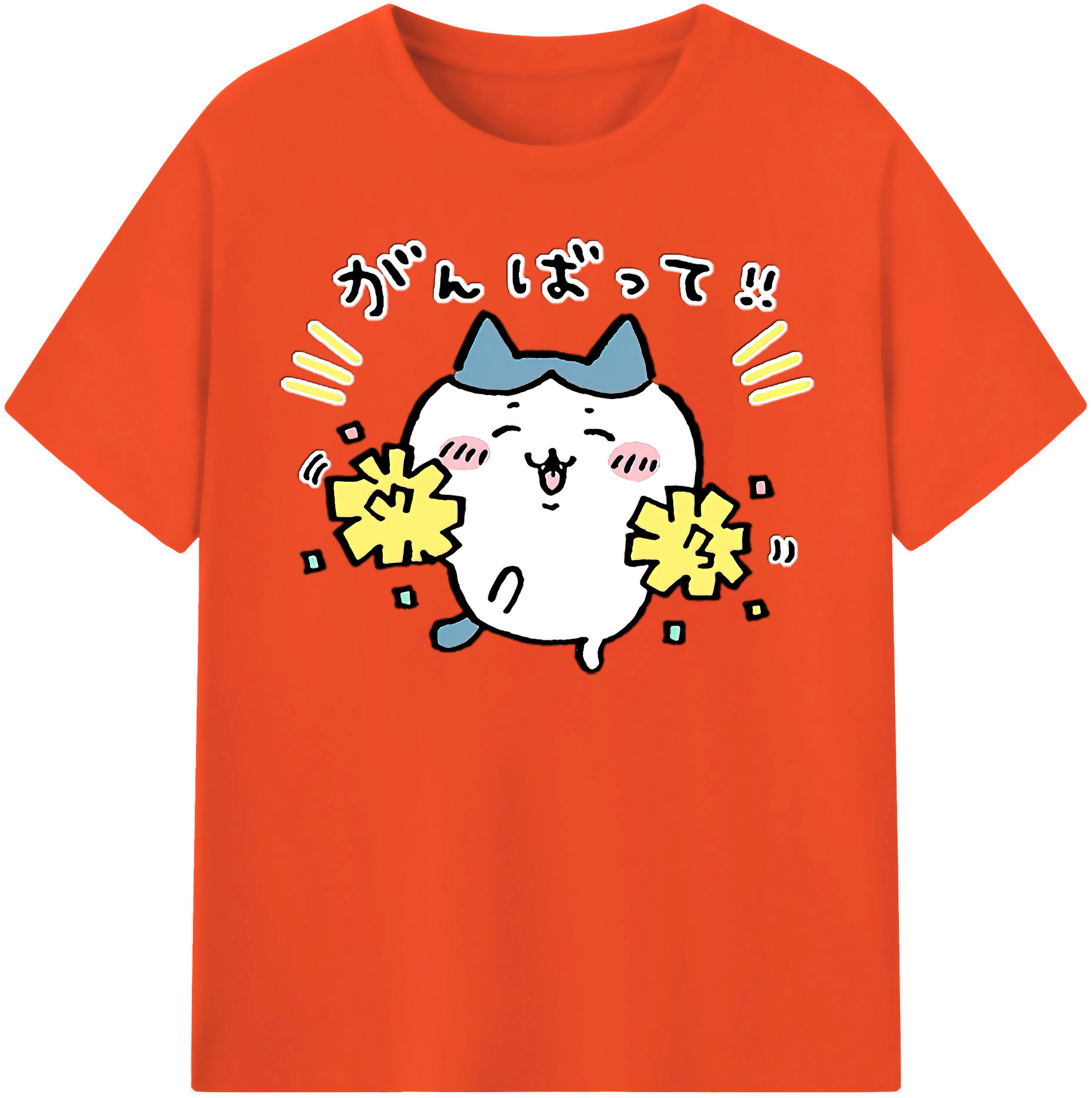 （画像用） ちいかわ ハチワレ Chii-kawa hachiware 綿100％半袖Tシャツ（フロントプリント）