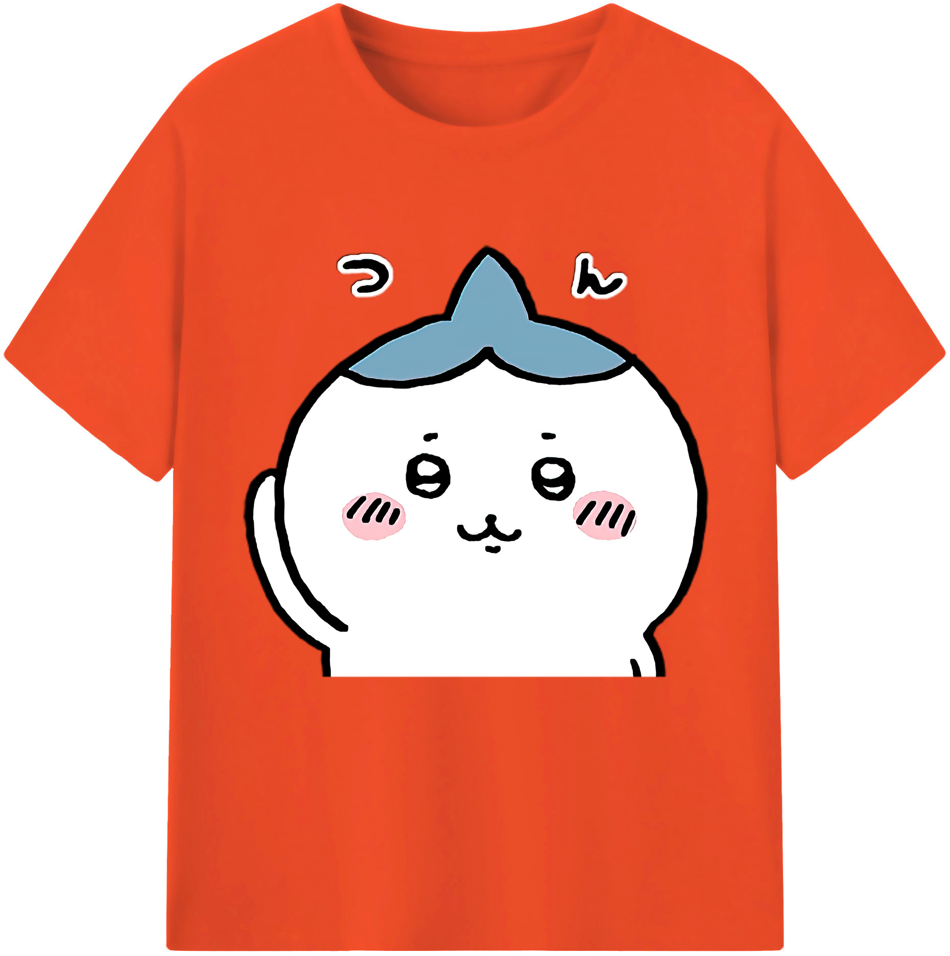 （画像用） ちいかわ ハチワレ Chii-kawa hachiware 綿100％半袖Tシャツ（フロントプリント）