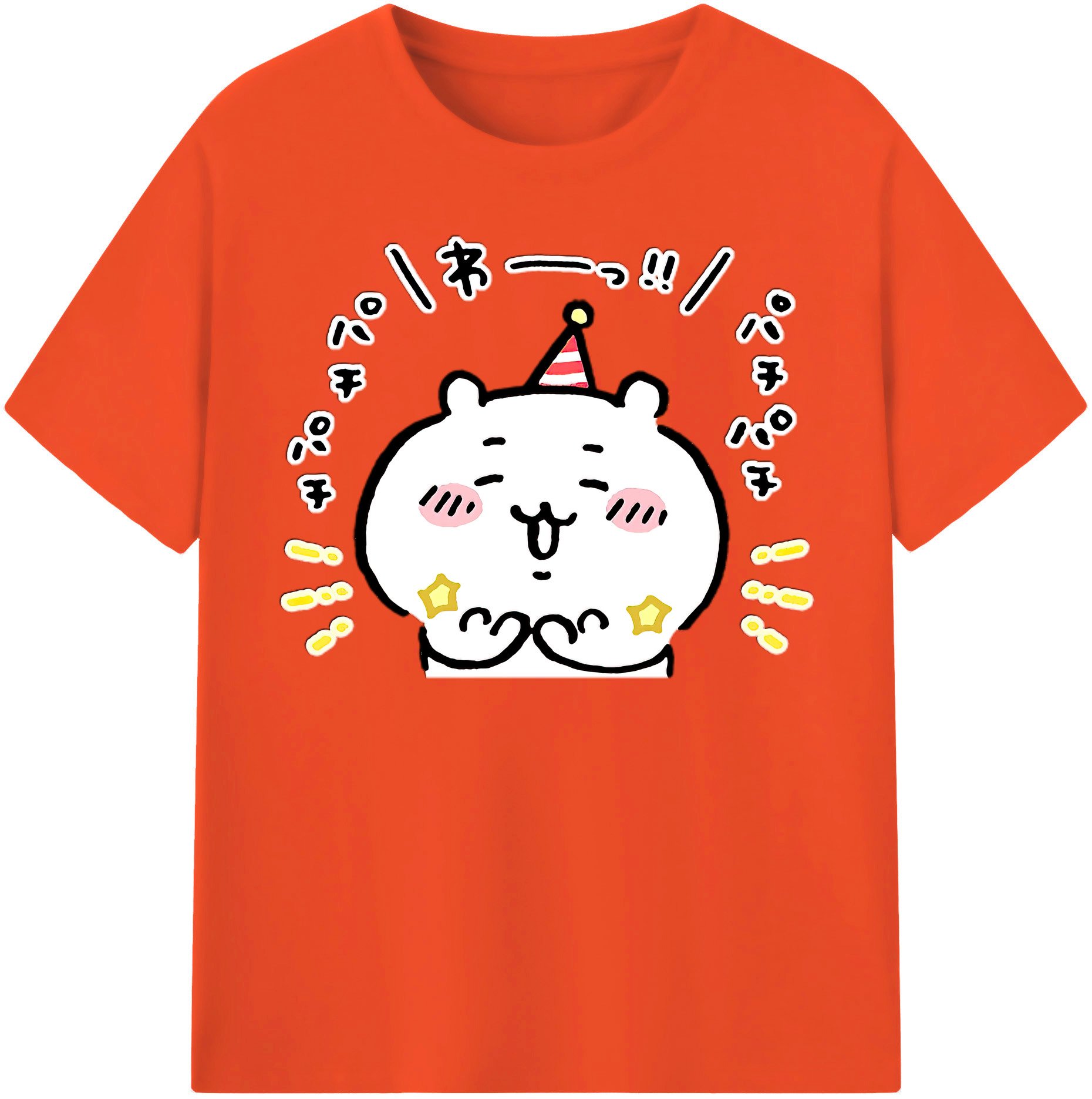 （画像用） ちいかわ ちいかわ Chii-kawa chiikawa 綿100％半袖Tシャツ（フロントプリント）