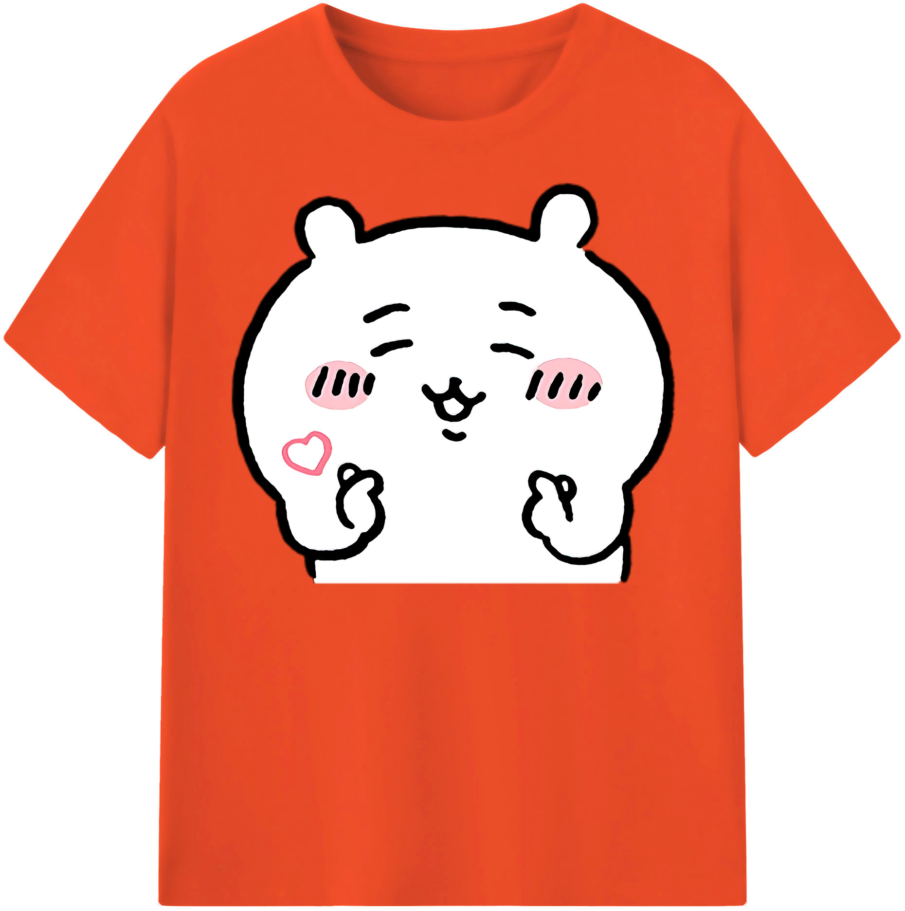 （画像用） ちいかわ ちいかわ Chii-kawa chiikawa 綿100％半袖Tシャツ（フロントプリント）