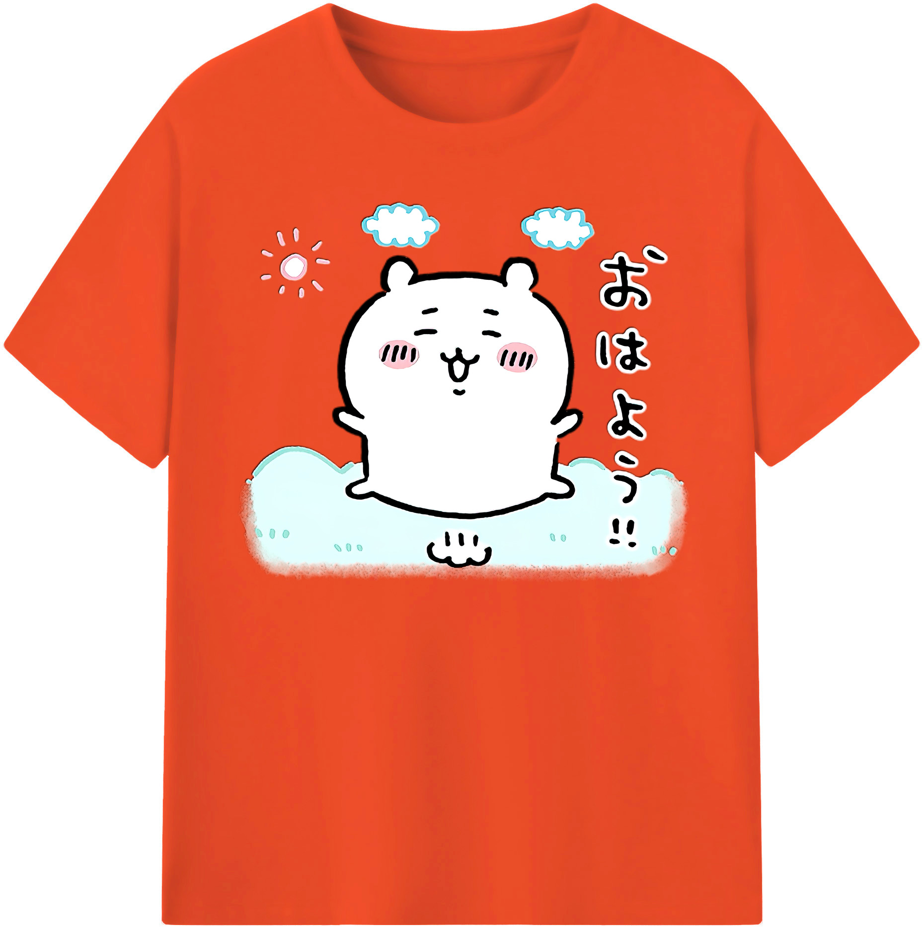 （画像用） ちいかわ ちいかわ Chii-kawa chiikawa 綿100％半袖Tシャツ（フロントプリント）