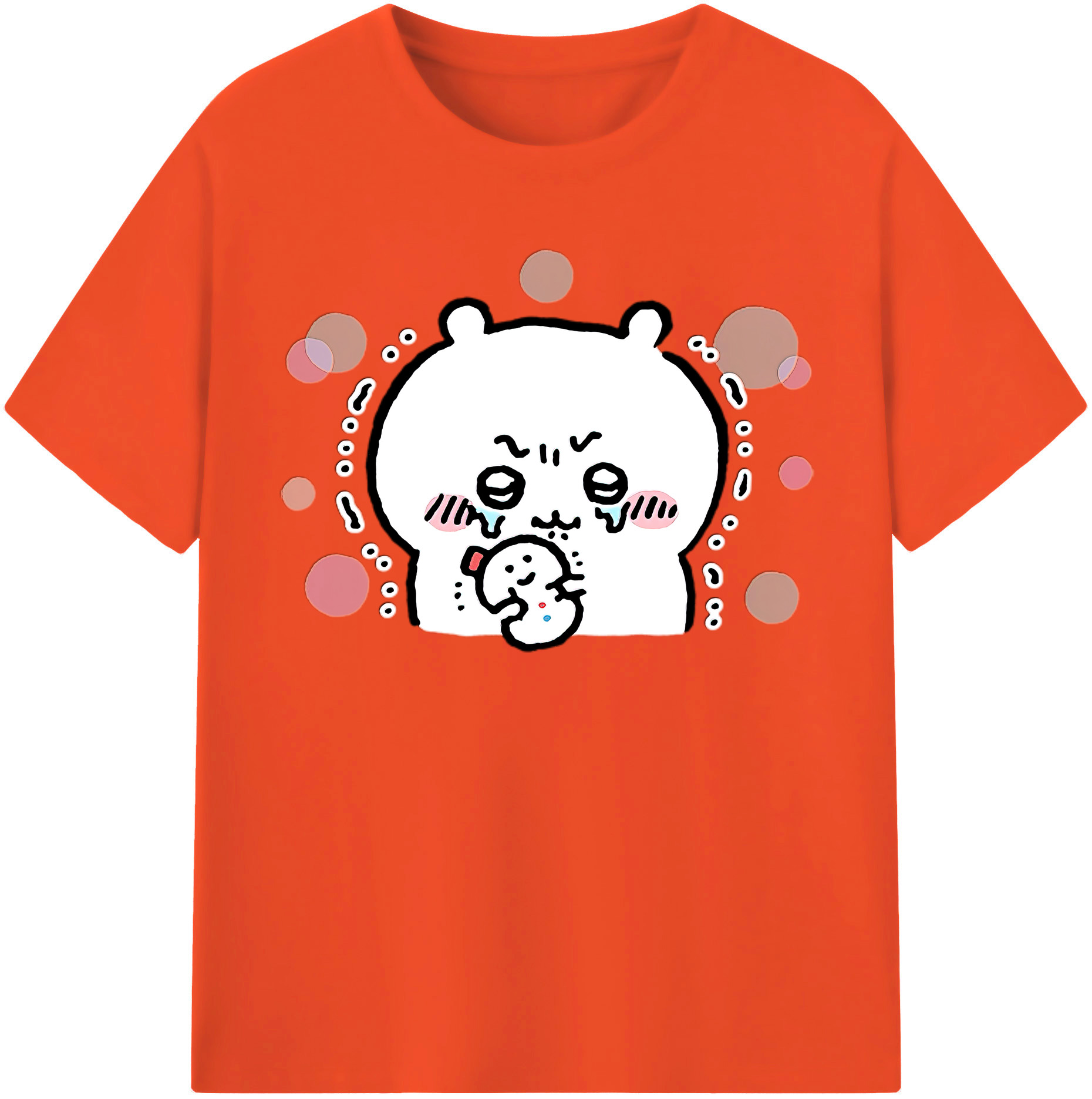（画像用） ちいかわ ちいかわ Chii-kawa chiikawa 綿100％半袖Tシャツ（フロントプリント）