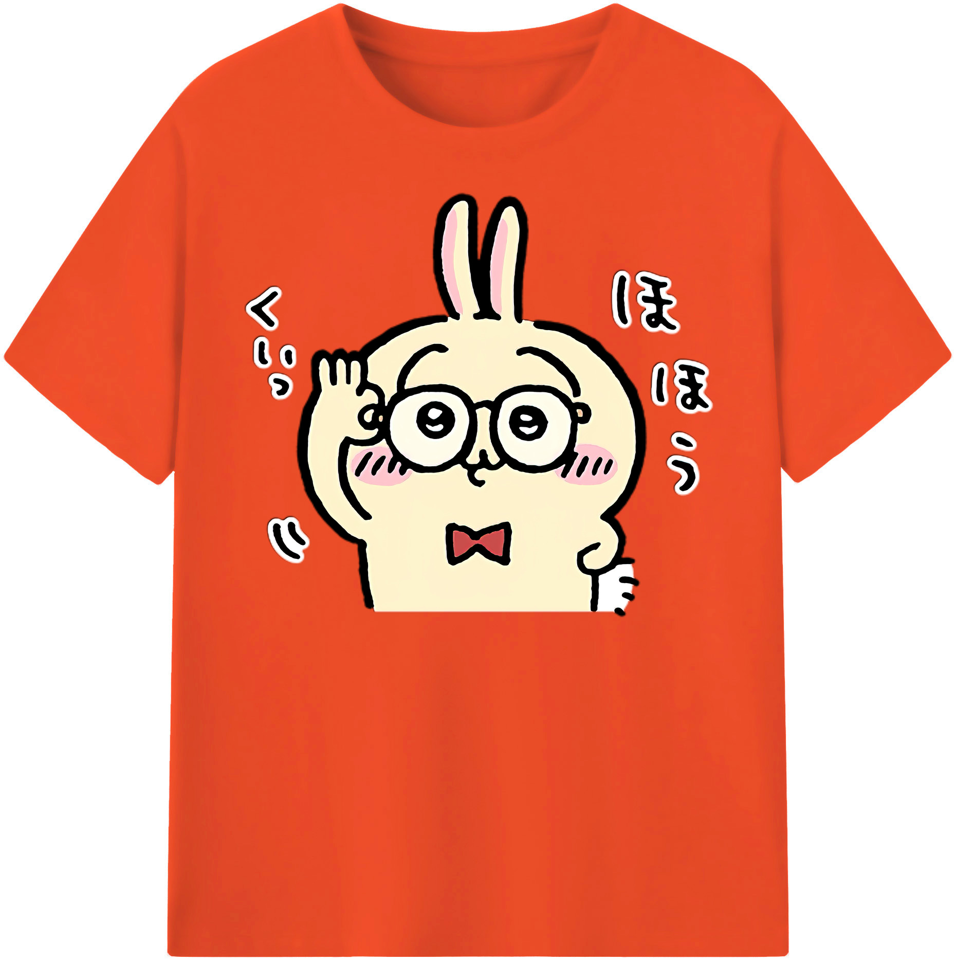 （画像用） ちいかわ うさぎ Chii-kawa usagi 綿100％半袖Tシャツ（フロントプリント）