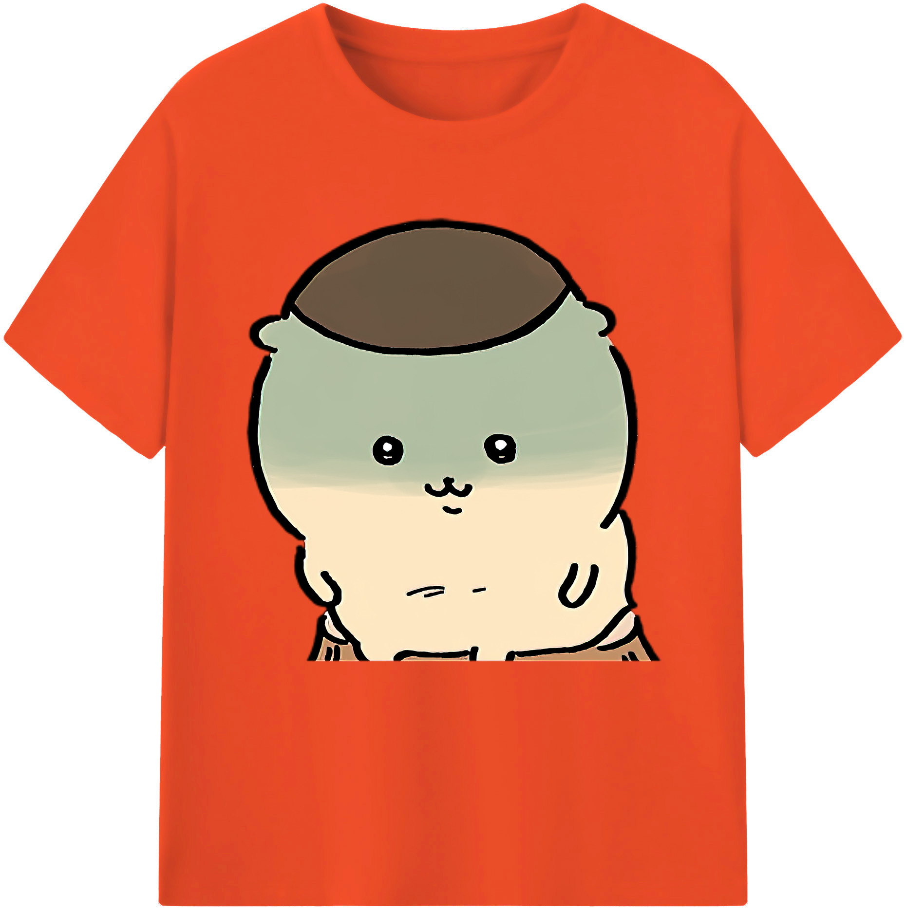 （画像用） ちいかわ くりまんじゅう Chii-kawa kuri manjū 綿100％半袖Tシャツ（フロントプリント）