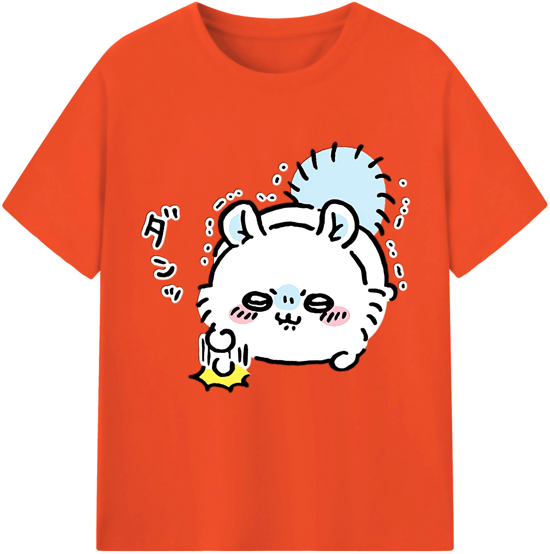 （画像用） ちいかわ モモンガ Chii-kawa Momonga 綿100％半袖Tシャツ（フロントプリント）
