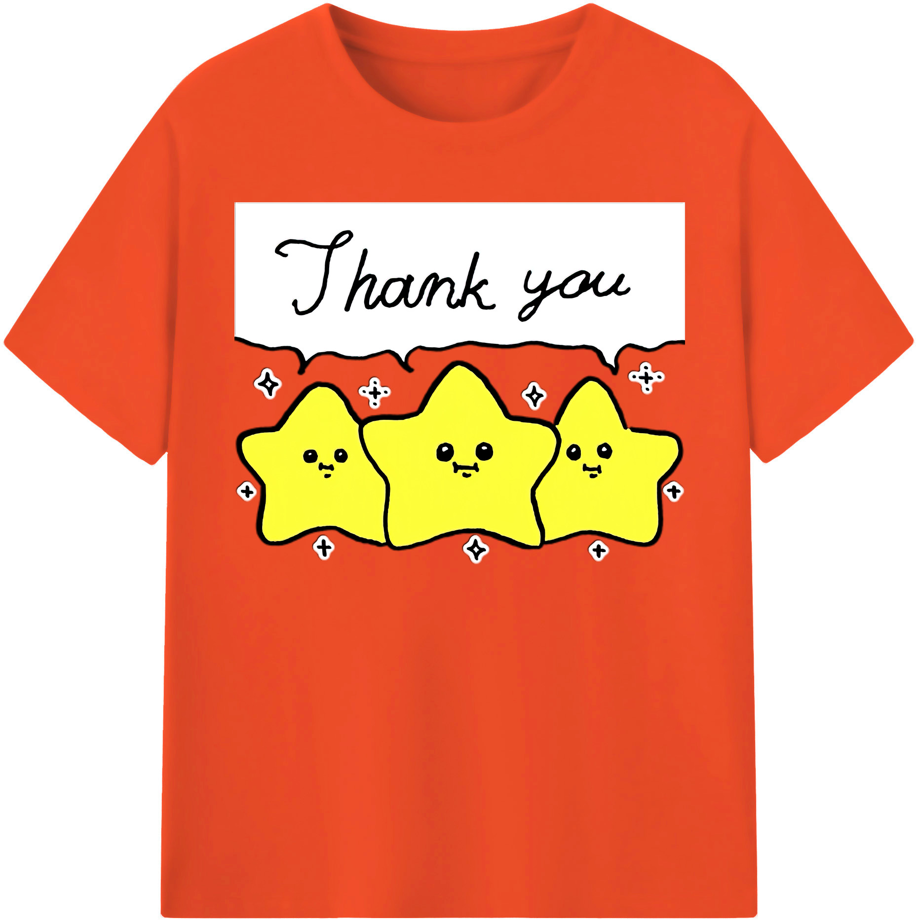（画像用） ちいかわ 流れ星 Chii-kawa Shooting star 綿100％半袖Tシャツ（フロントプリント）