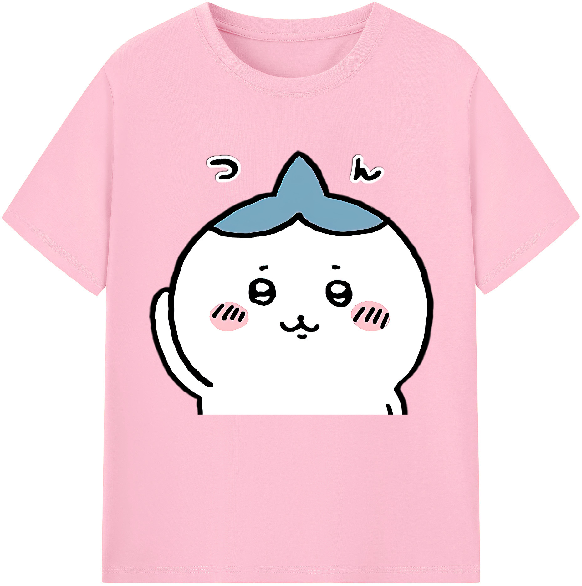 （画像用） ちいかわ ハチワレ Chii-kawa hachiware 綿100％半袖Tシャツ（フロントプリント）