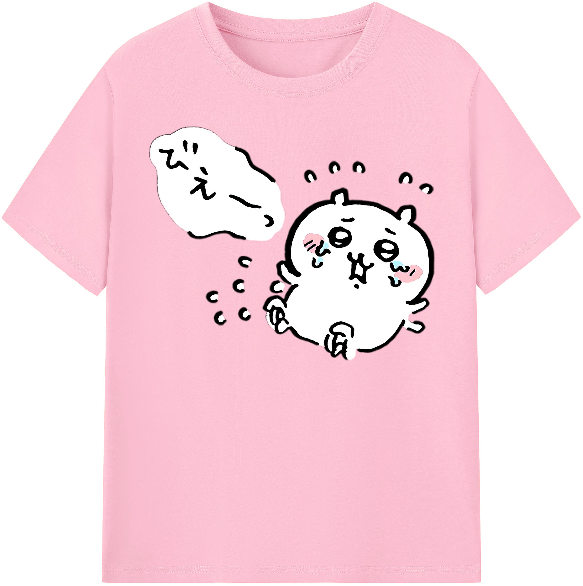 （画像用） ちいかわ ちいかわ Chii-kawa chiikawa 綿100％半袖Tシャツ（フロントプリント）