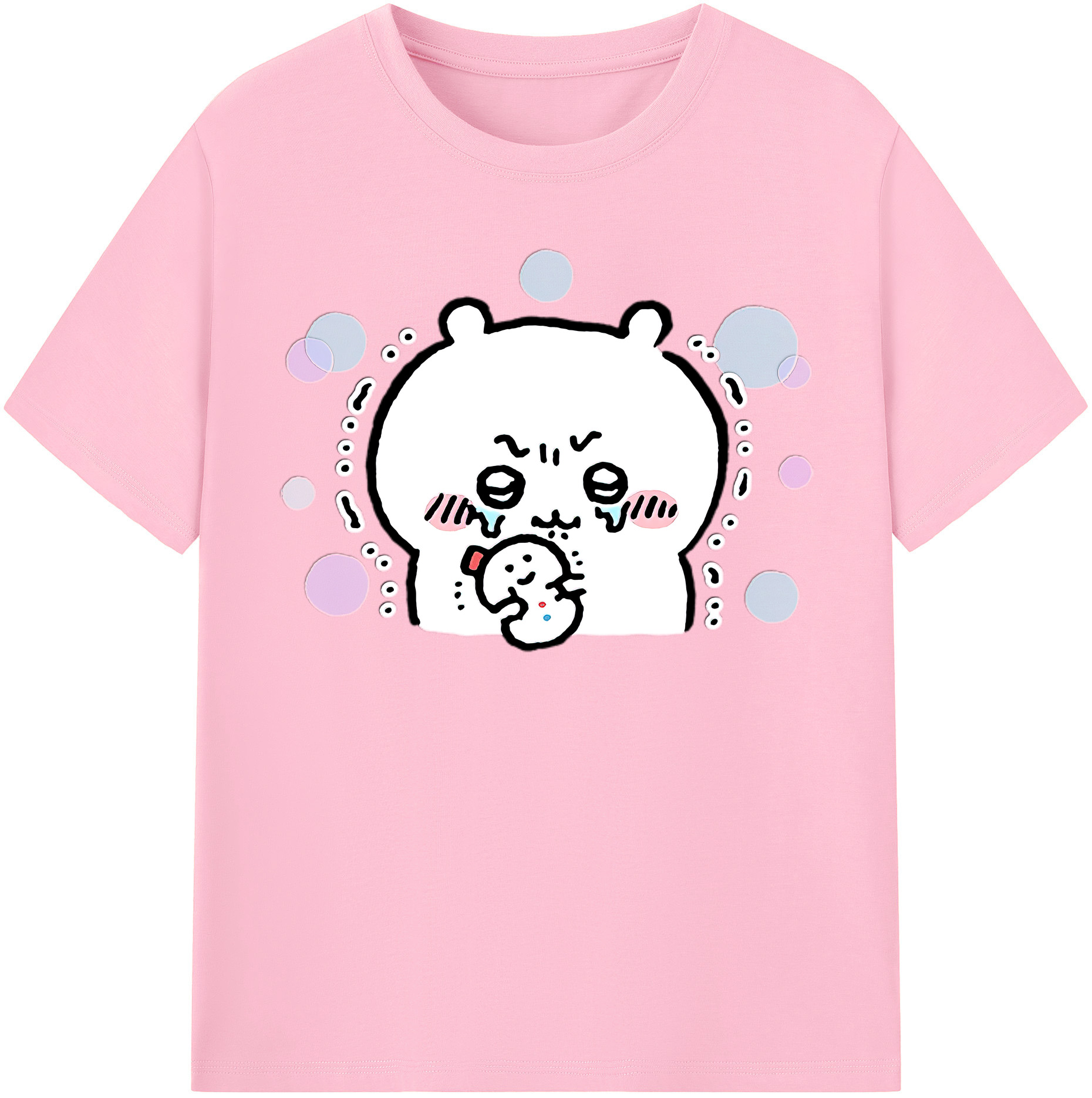 （画像用） ちいかわ ちいかわ Chii-kawa chiikawa 綿100％半袖Tシャツ（フロントプリント）