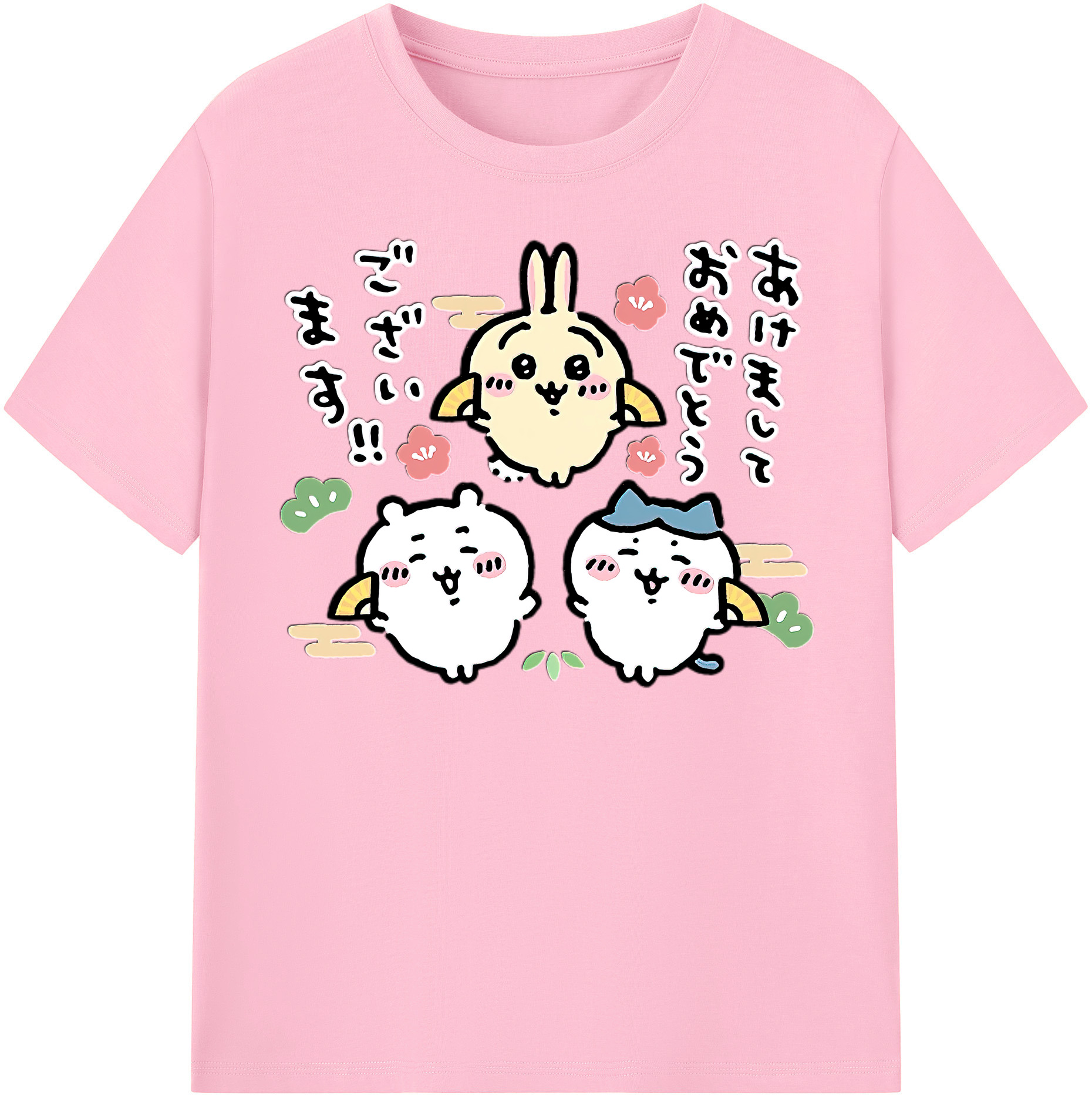 （画像用） ちいかわ ちいかわ Chii-kawa chiikawa 綿100％半袖Tシャツ（フロントプリント）