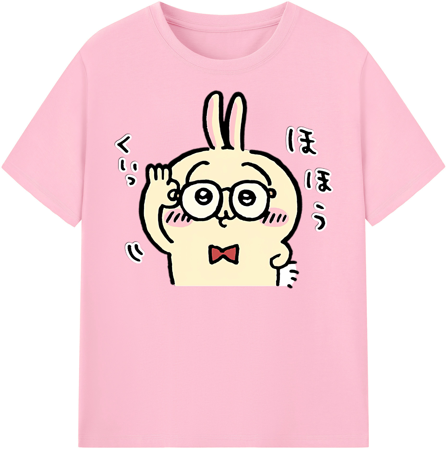 （画像用） ちいかわ うさぎ Chii-kawa usagi 綿100％半袖Tシャツ（フロントプリント）