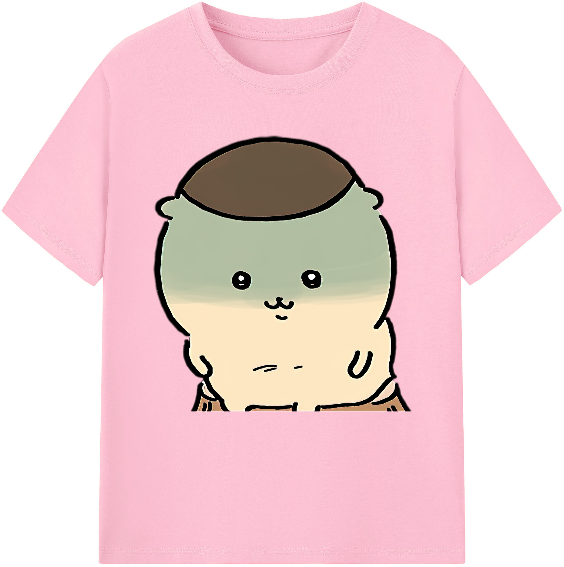 （画像用） ちいかわ くりまんじゅう Chii-kawa kuri manjū 綿100％半袖Tシャツ（フロントプリント）