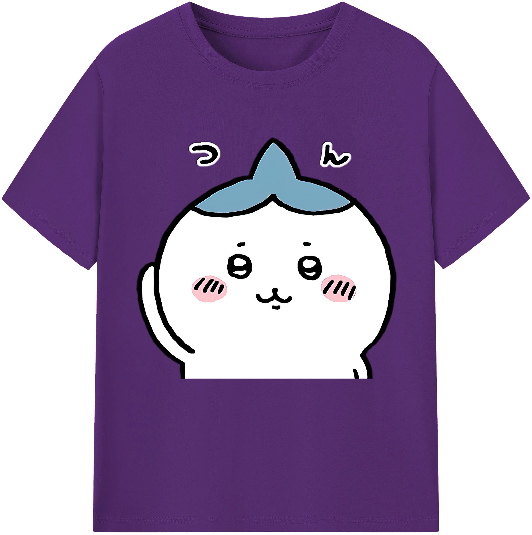 （画像用） ちいかわ ハチワレ Chii-kawa hachiware 綿100％半袖Tシャツ（フロントプリント）